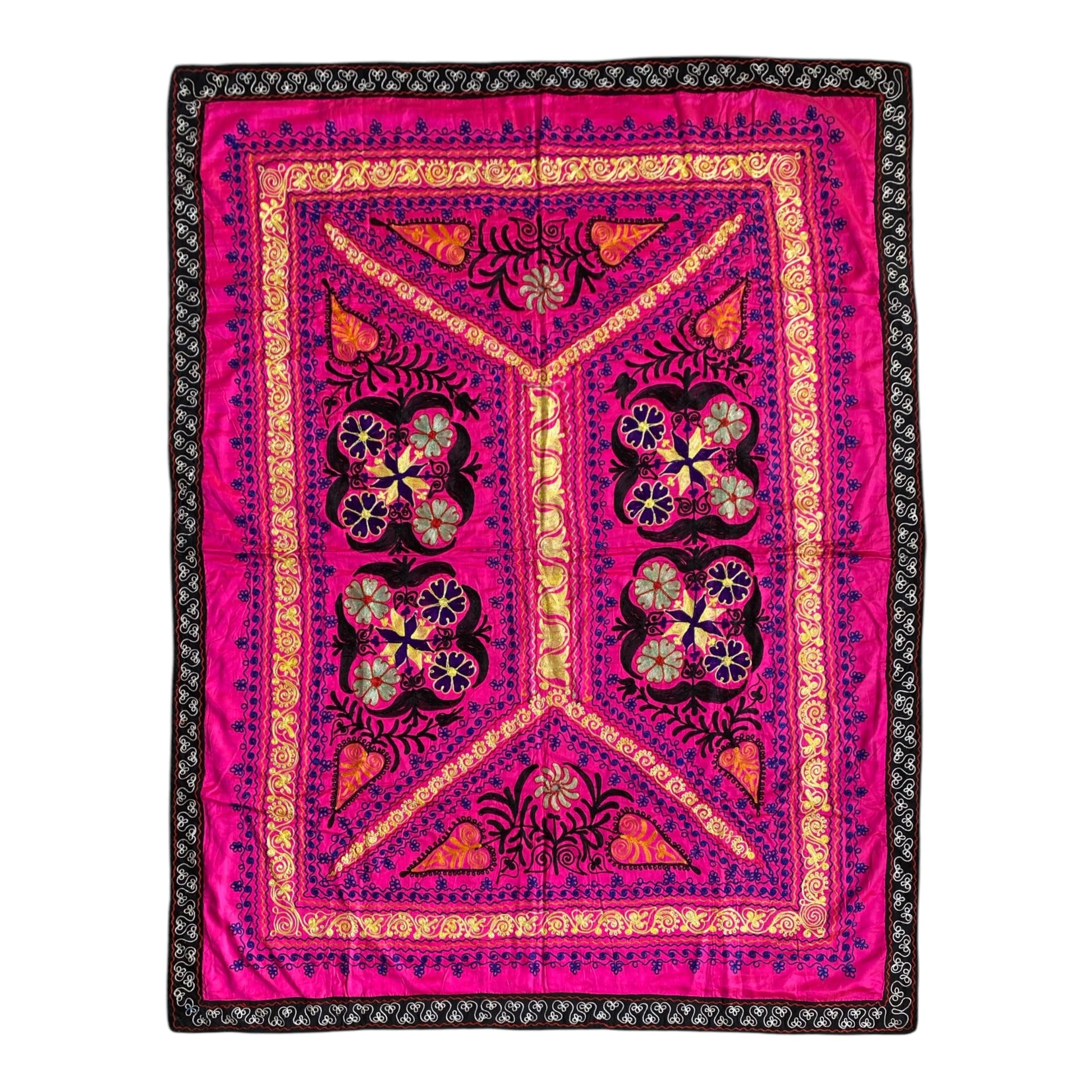 Vintage Pink Suzani Textile - Kilim Art Gallery