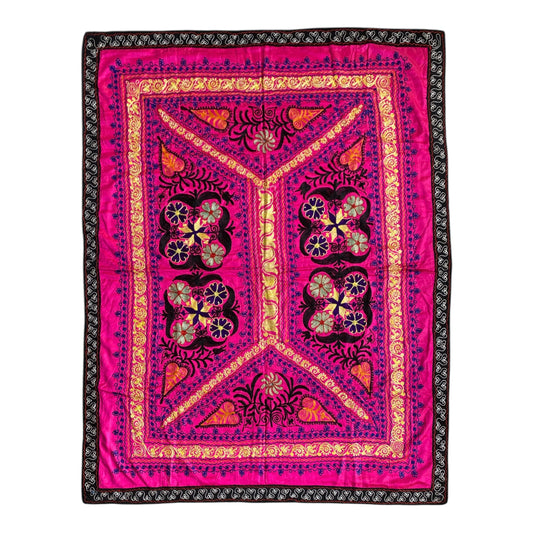 Vintage Pink Suzani Textile - Kilim Art Gallery