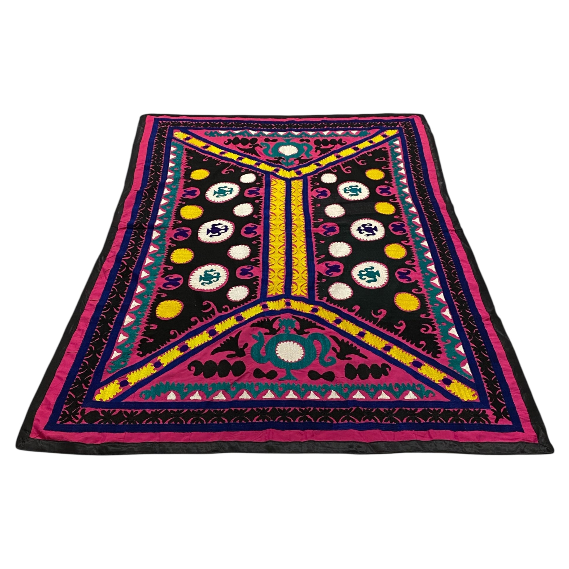 Vintage Pink Suzani Textile - Kilim Art Gallery