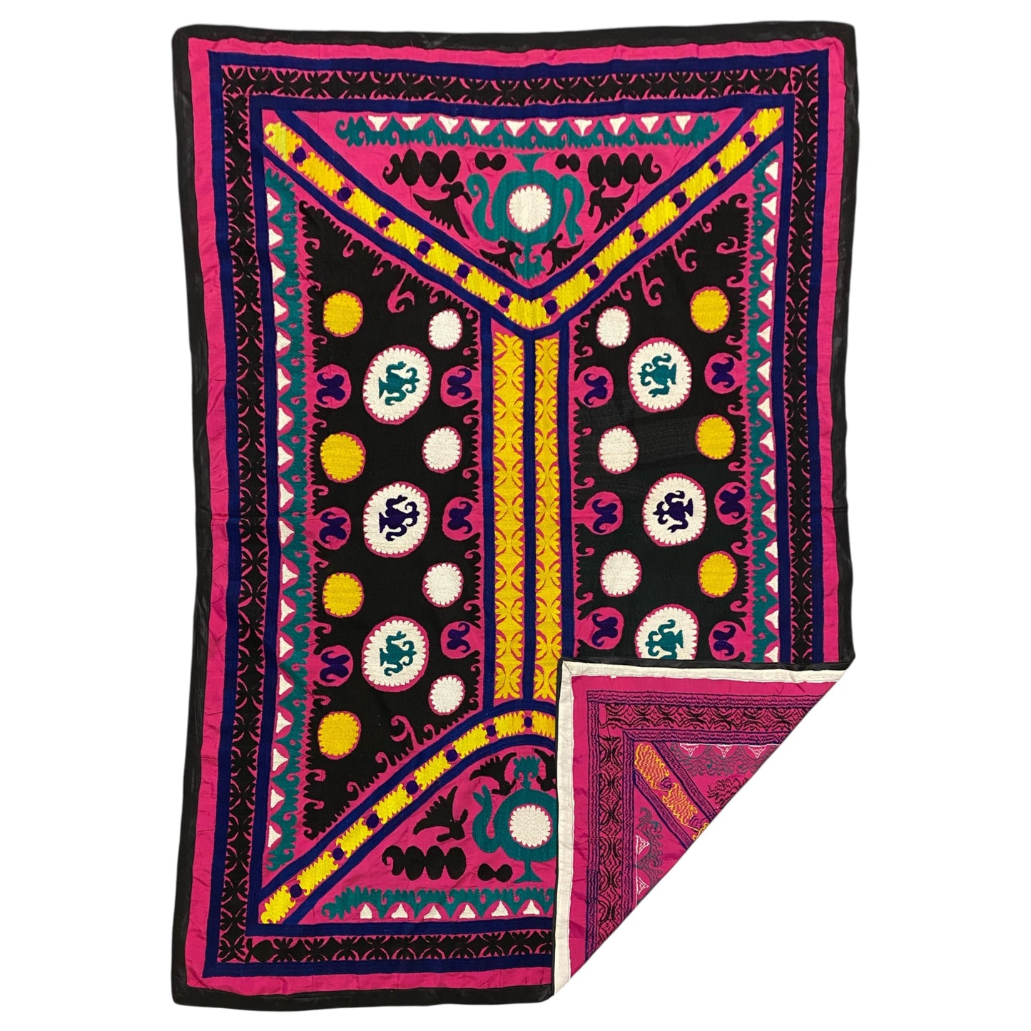Vintage Pink Suzani Textile - Kilim Art Gallery