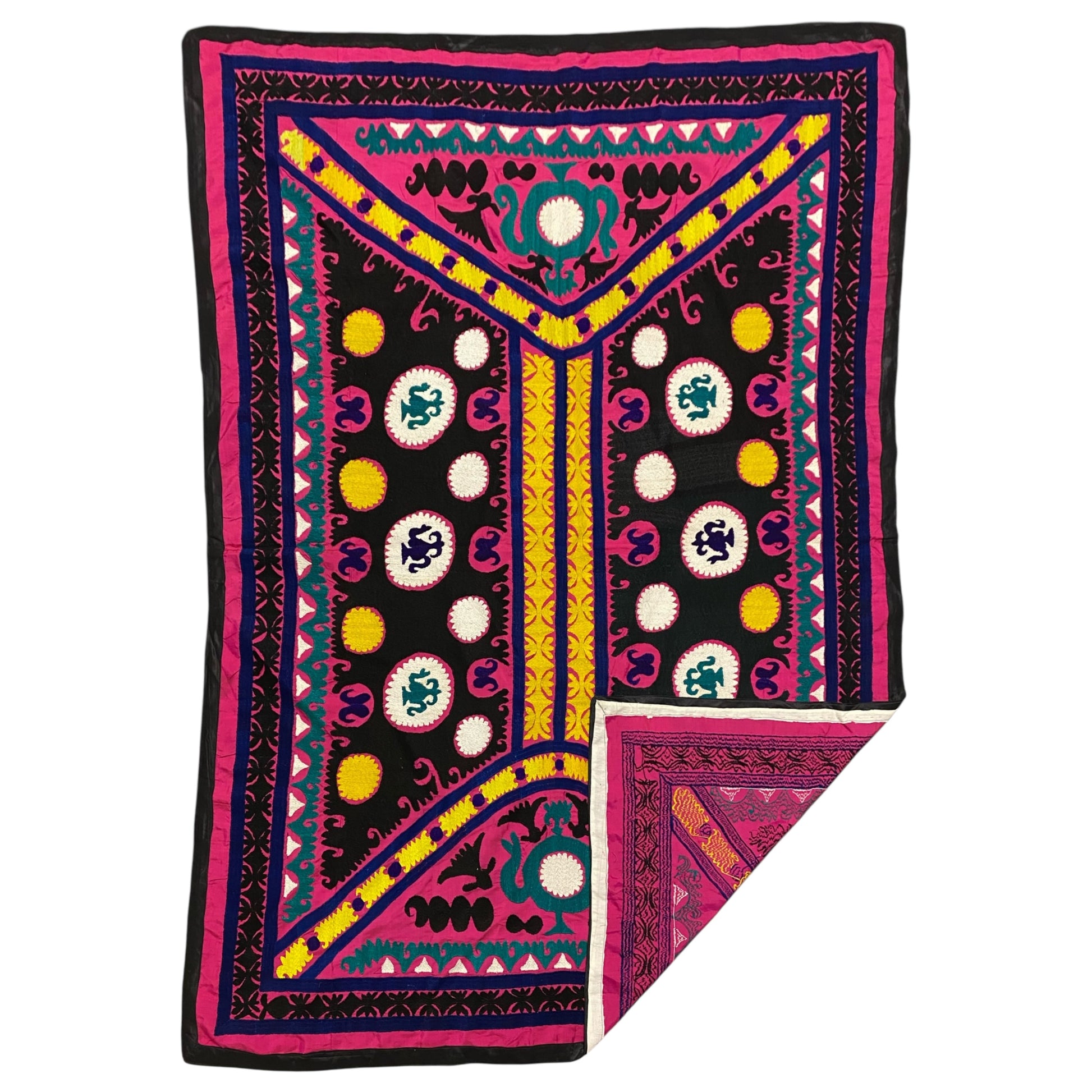 Vintage Pink Suzani Textile - Kilim Art Gallery