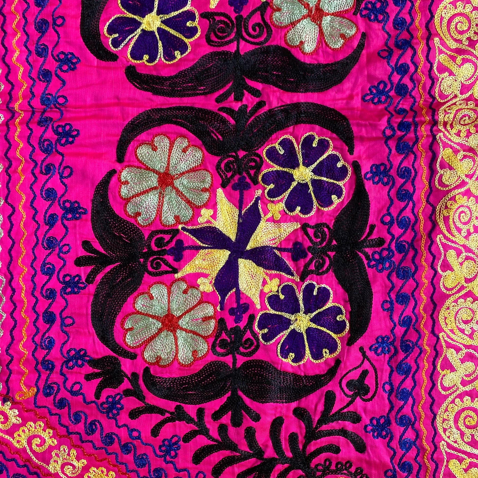 Vintage Pink Suzani Textile - Kilim Art Gallery