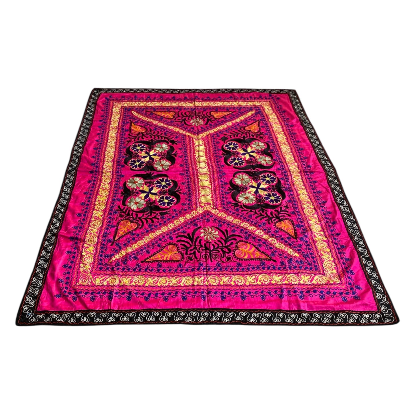 Vintage Pink Suzani Textile - Kilim Art Gallery