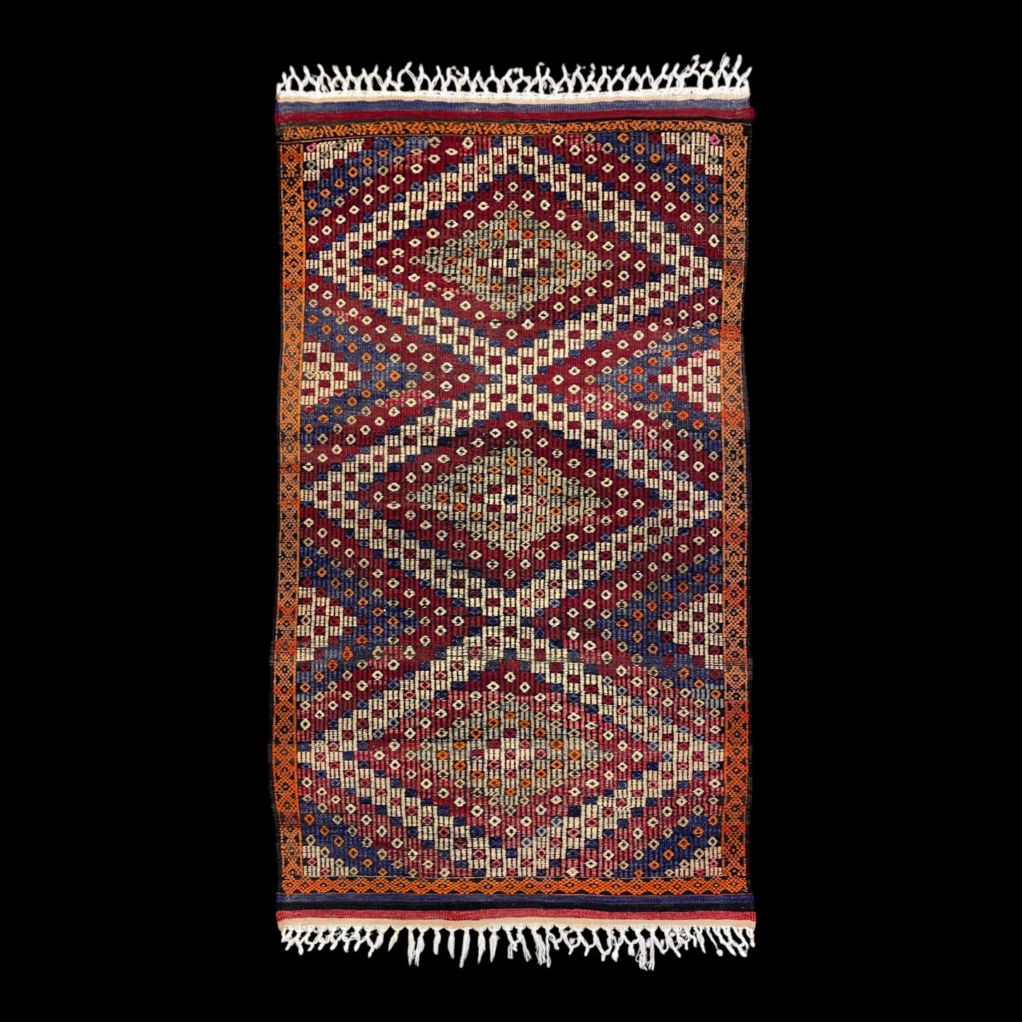 3'x5' Vintage Selendi Zili Cicim Kilim Rug