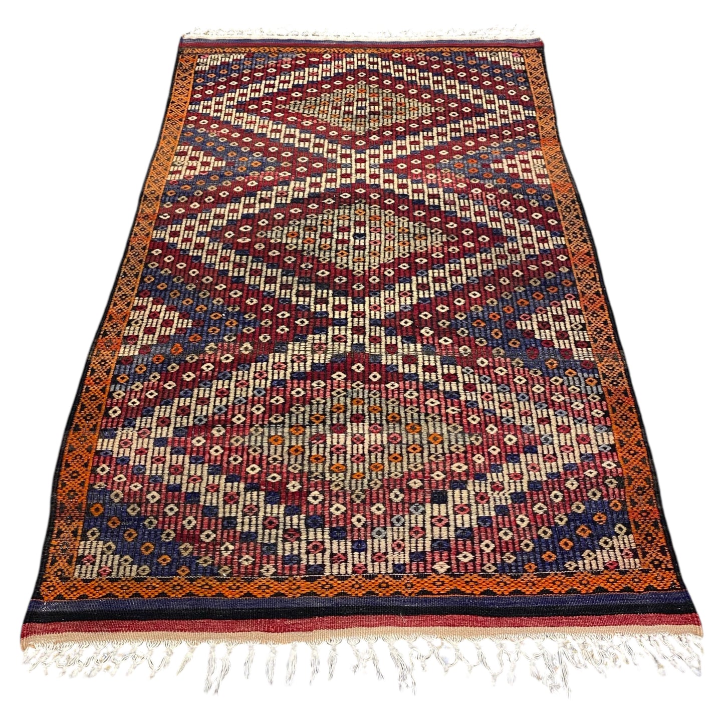 3'x5' Vintage Selendi Zili Cicim Kilim Rug