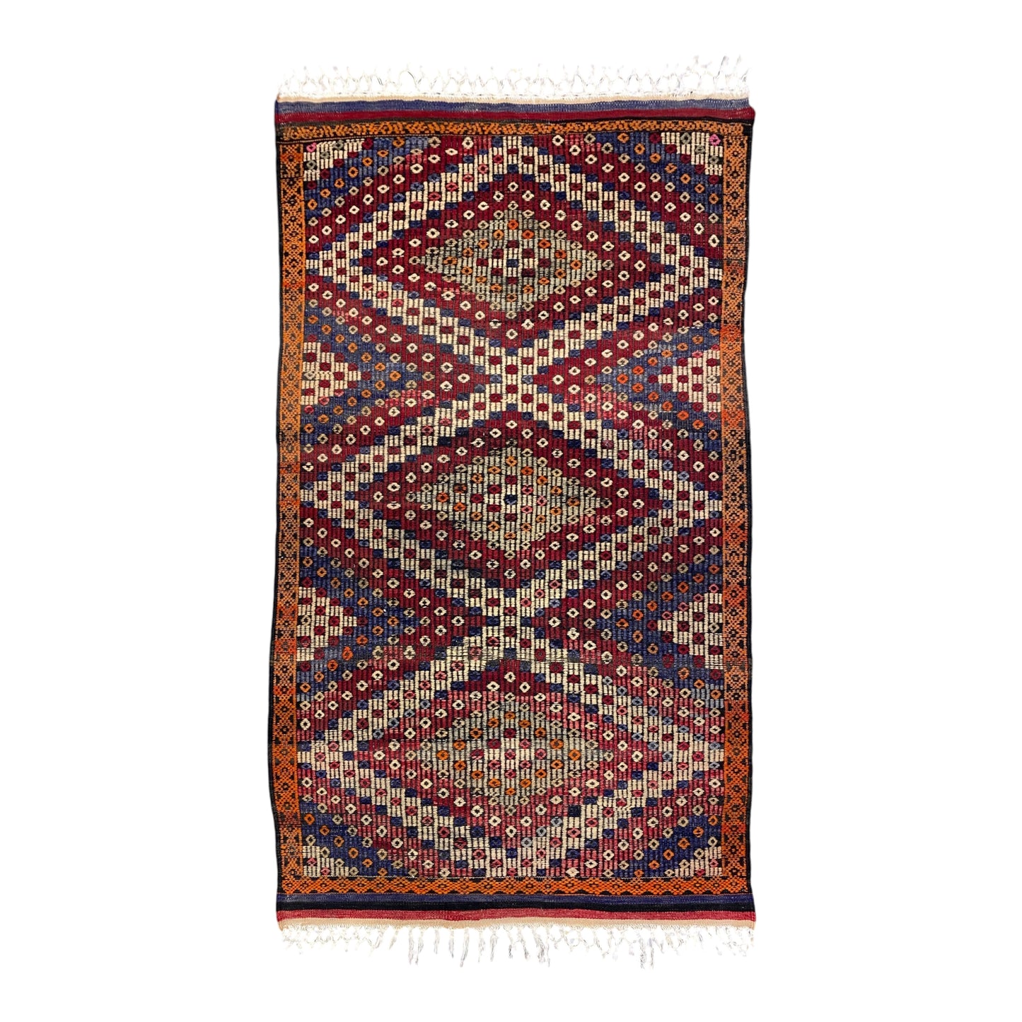 3'x5' Vintage Selendi Zili Cicim Kilim Rug