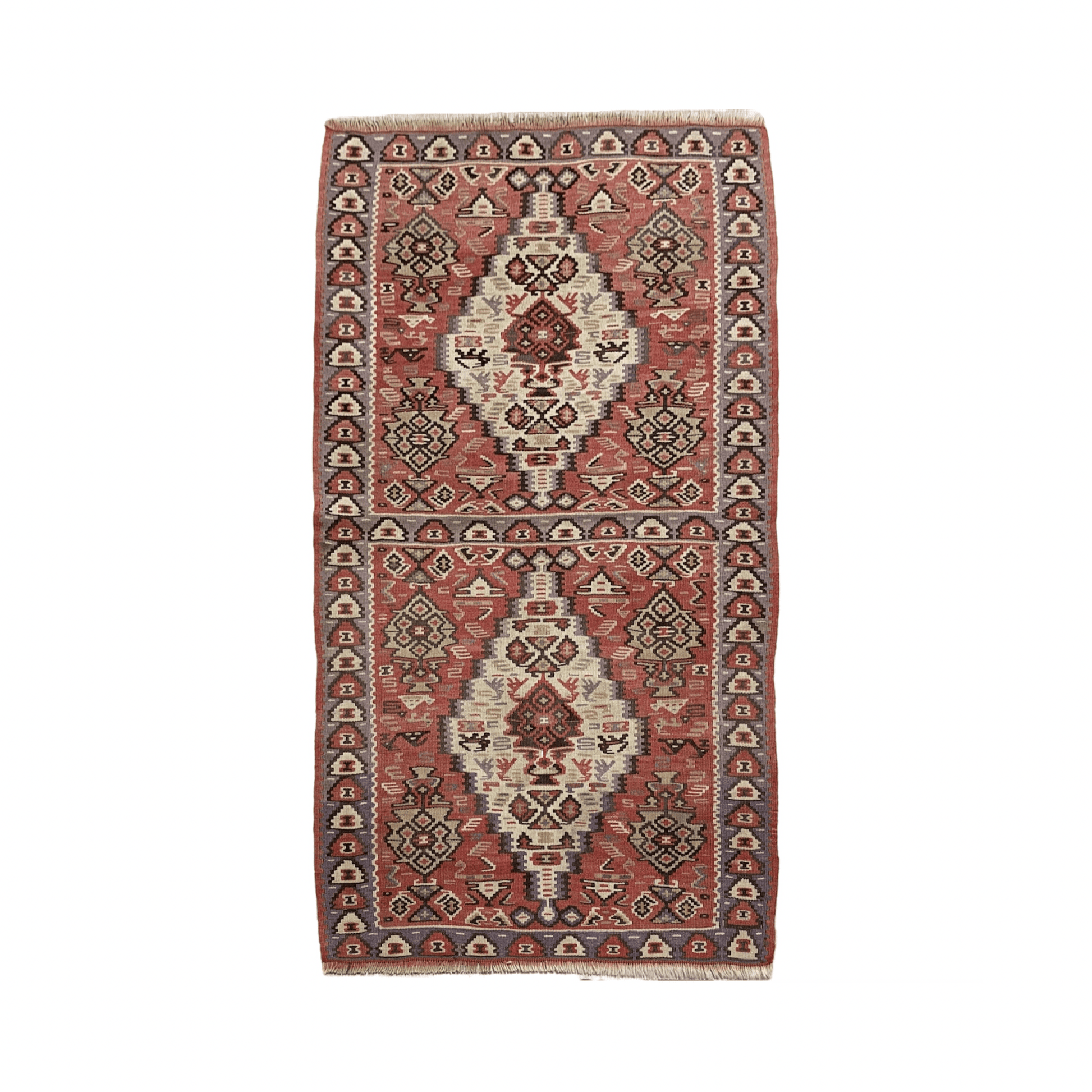 Vintage Senneh Kilim Rug - Kilim Art Gallery
