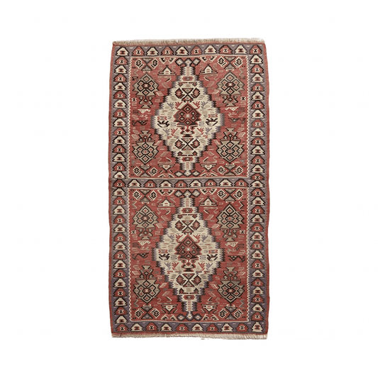 Vintage Senneh Kilim Rug - Kilim Art Gallery