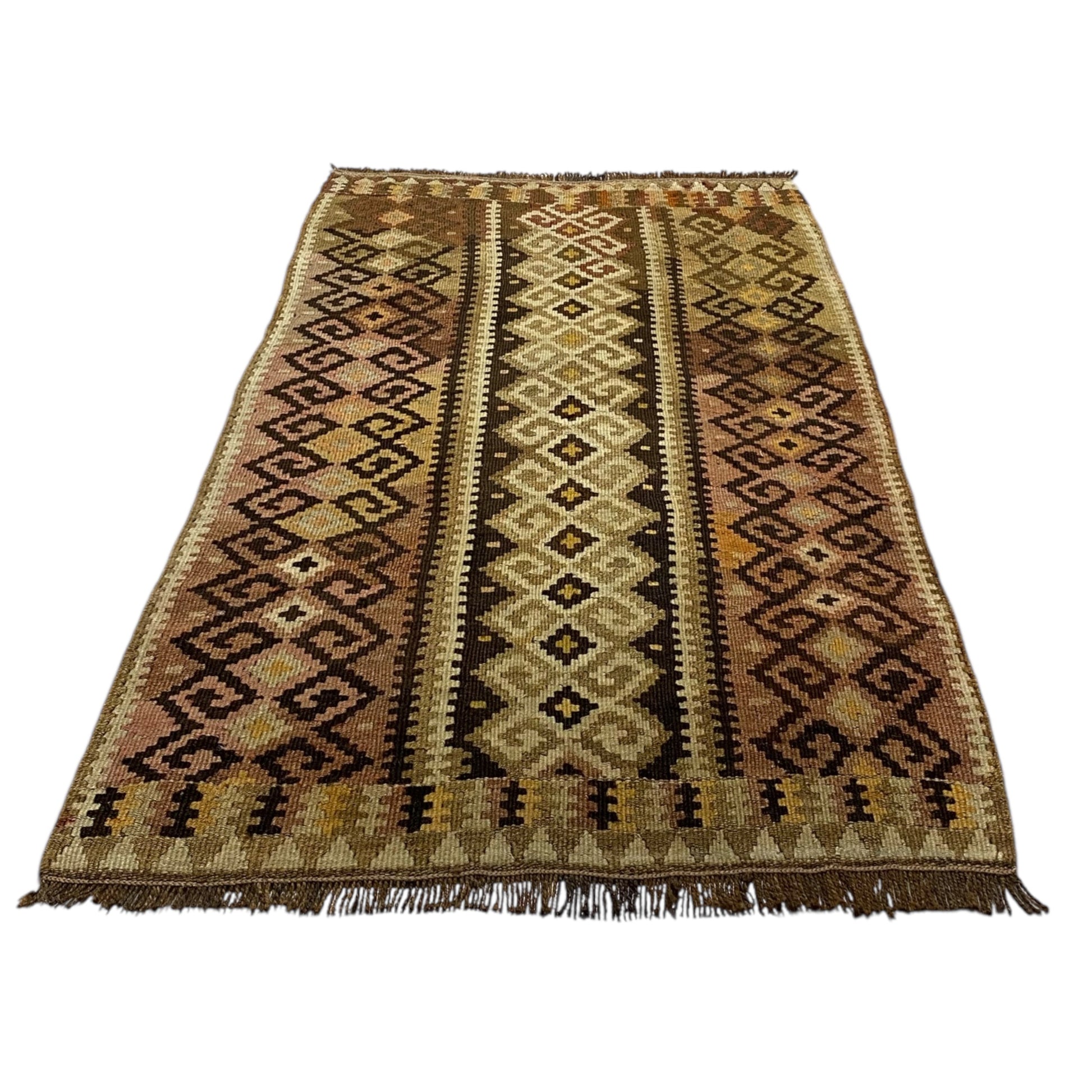 Vintage Small Erzurum Kilim Rug - Kilim Art Gallery