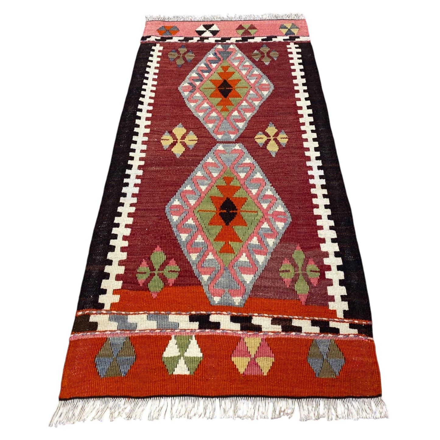 Vintage Small Turkish Corum / Yozgat Kelim Rug - Kilim Art Gallery