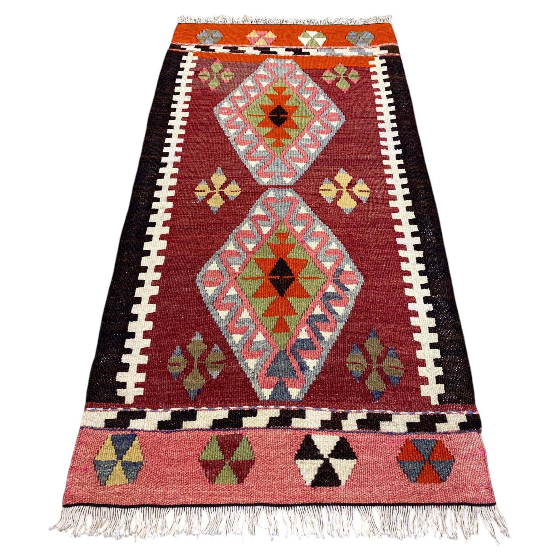 Vintage Small Turkish Corum / Yozgat Kelim Rug - Kilim Art Gallery