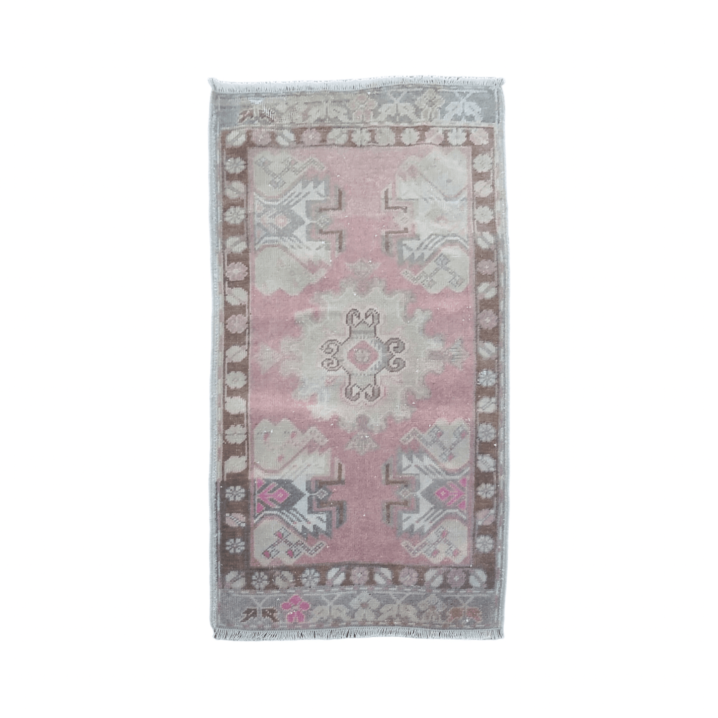 Vintage Small Turkish Kirsehir Carpet Yastik Rug - Kilim Art Gallery