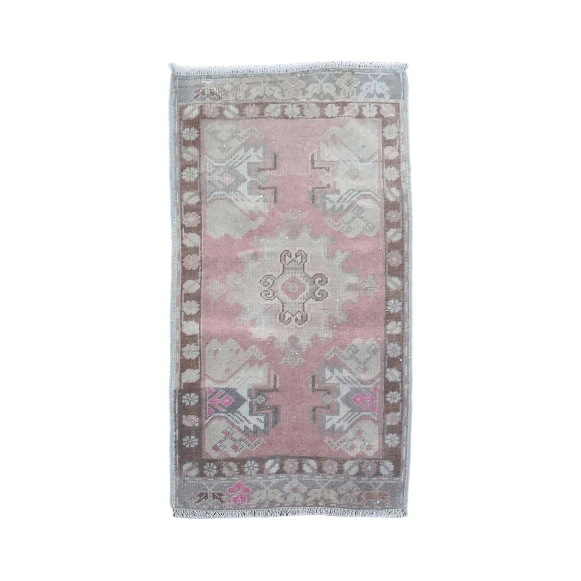 Vintage Small Turkish Kirsehir Carpet Yastik Rug - Kilim Art Gallery