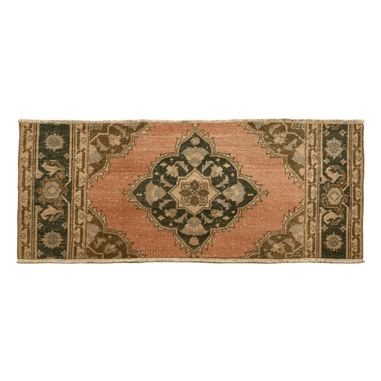 Vintage Small Turkish Oushak Rug - Kilim Art Gallery