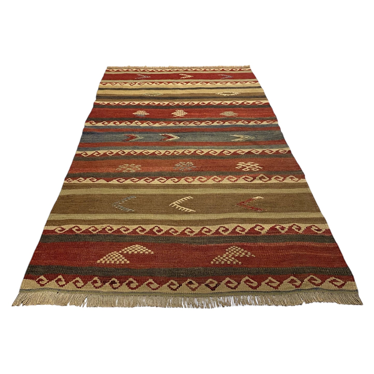 Vintage Striped Konya Kilim Rug - Kilim Art Gallery