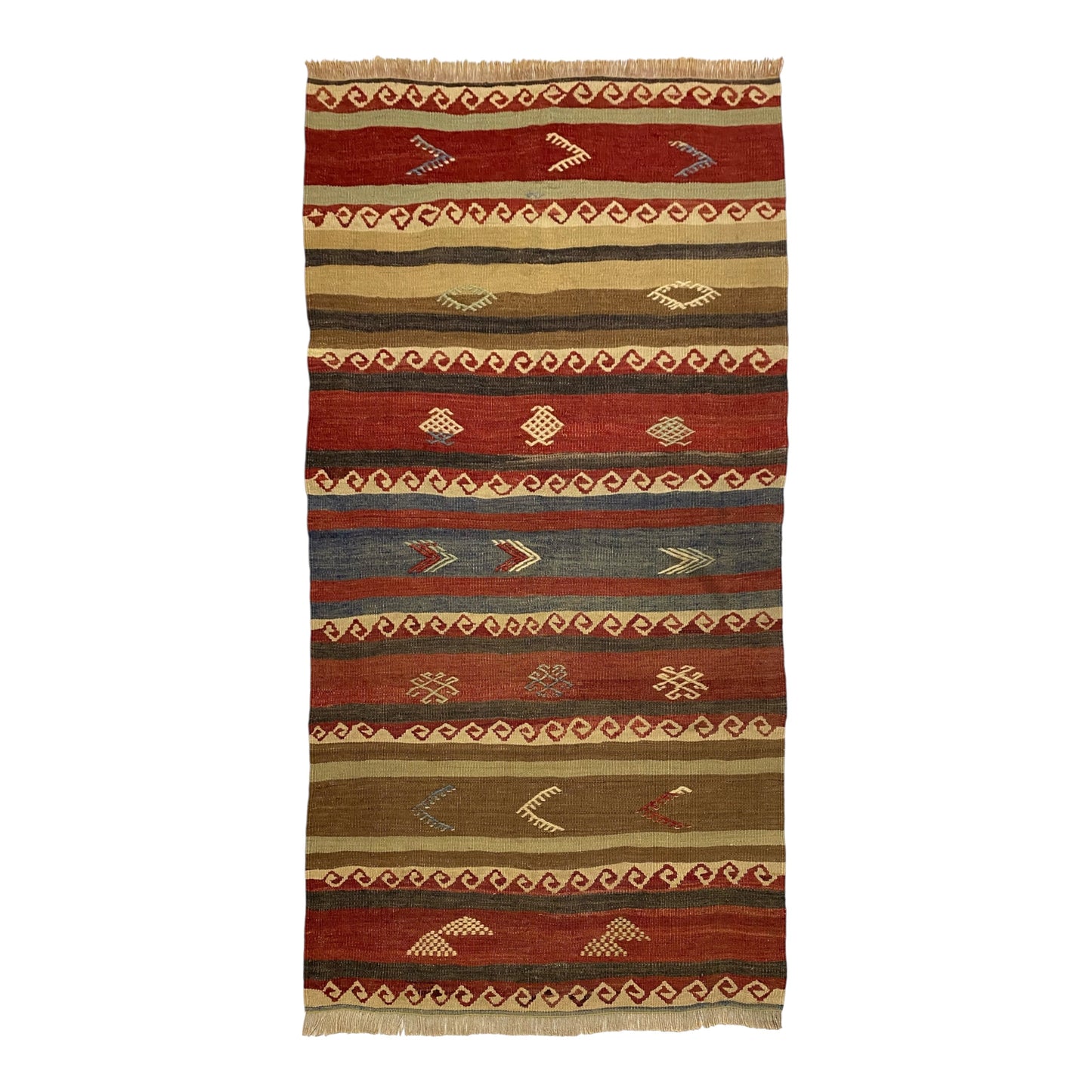 Vintage Striped Konya Kilim Rug - Kilim Art Gallery