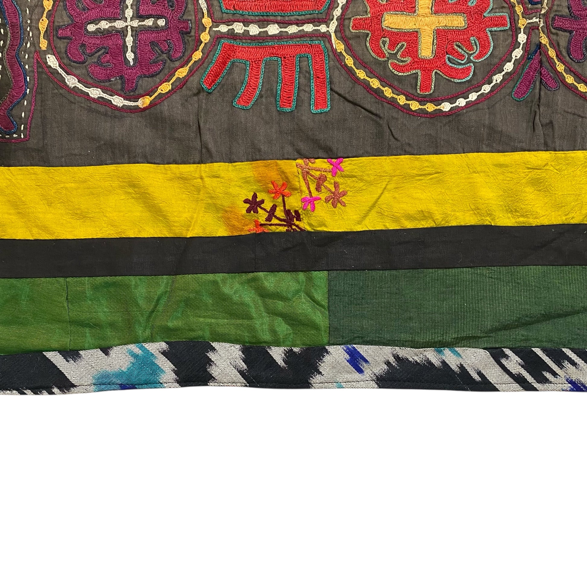 Vintage Suzani Lakai Textile Patchwork Plain Weave Twill Weave - Kilim Art Gallery