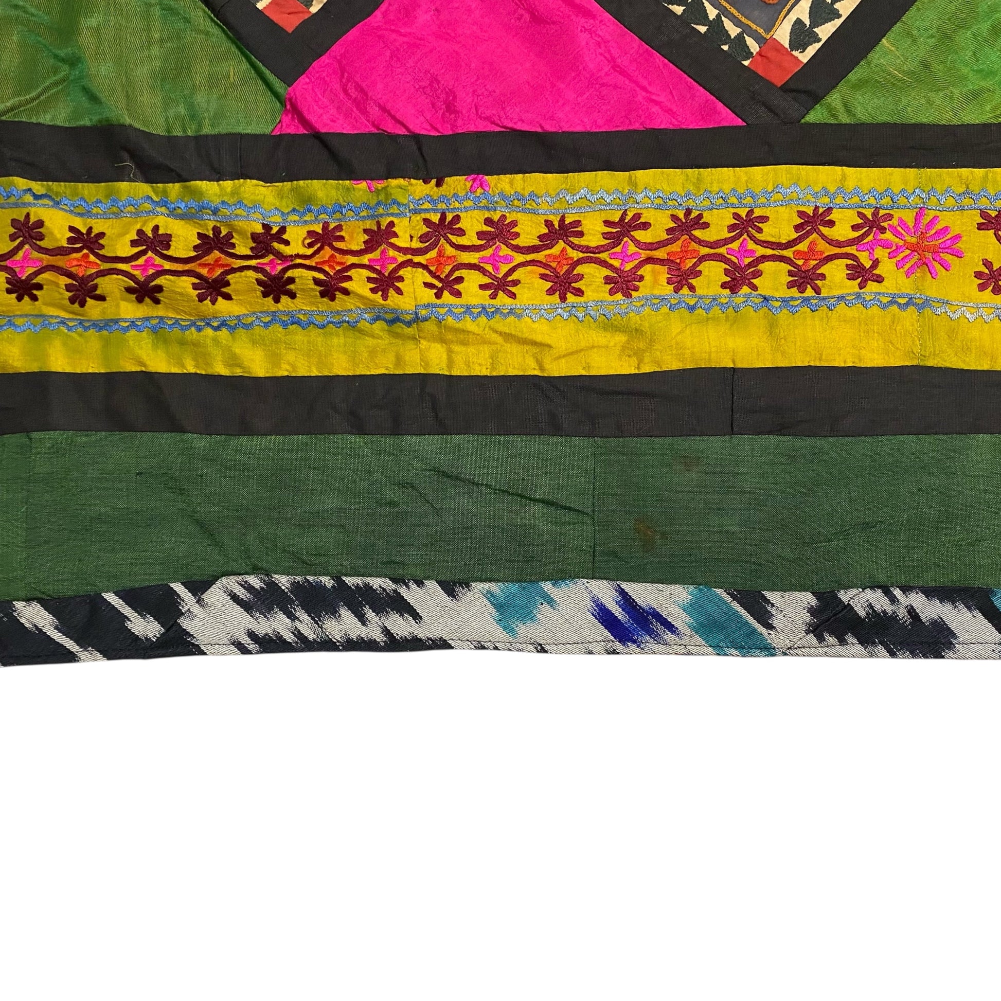 Vintage Suzani Lakai Textile Patchwork Plain Weave Twill Weave - Kilim Art Gallery