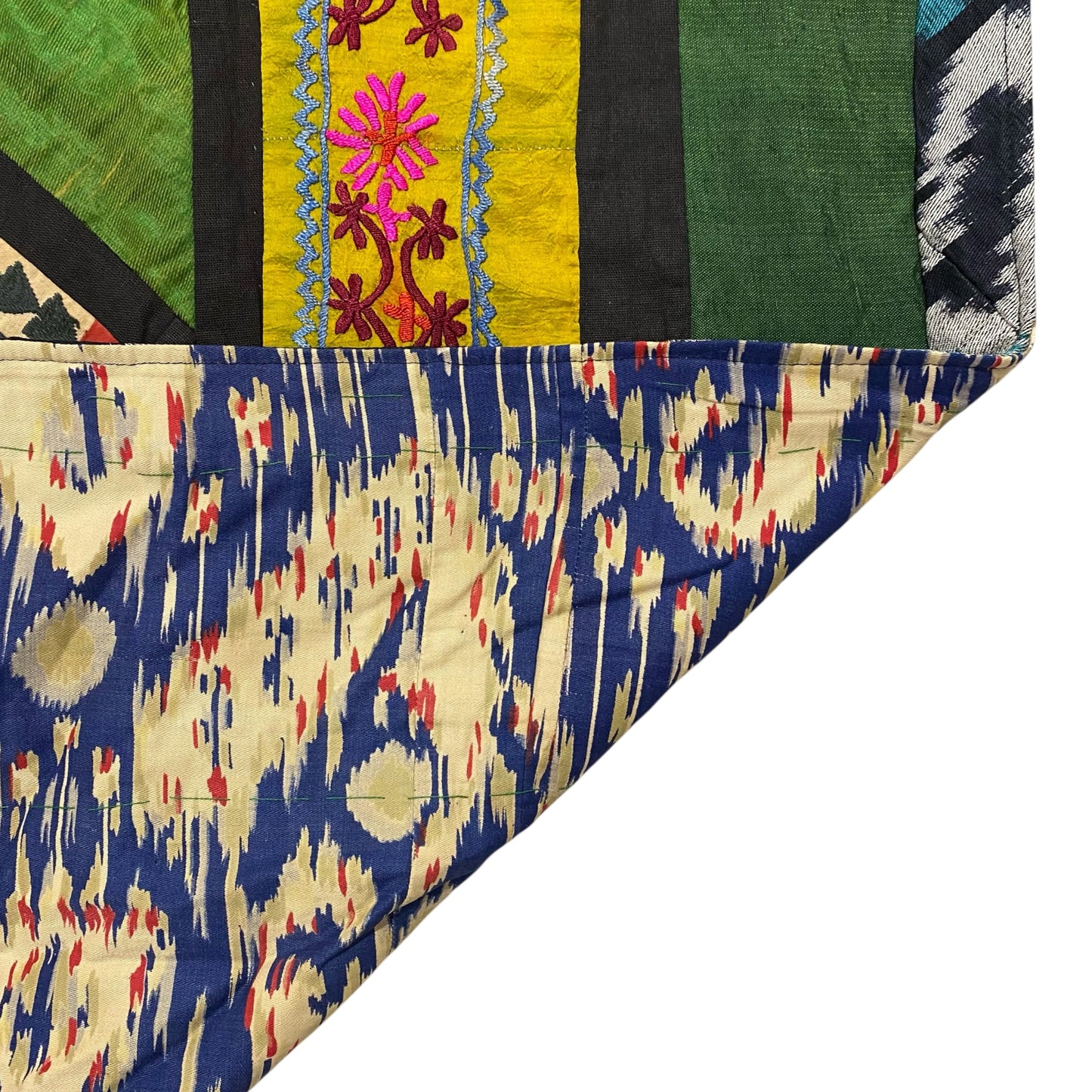 Vintage Suzani Lakai Textile Patchwork Plain Weave Twill Weave - Kilim Art Gallery