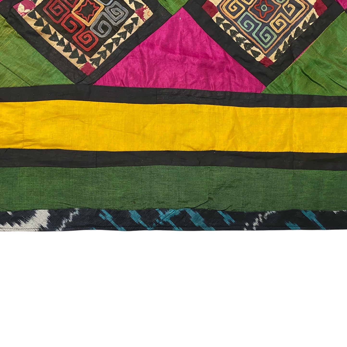 Vintage Suzani Lakai Textile Patchwork Plain Weave Twill Weave - Kilim Art Gallery