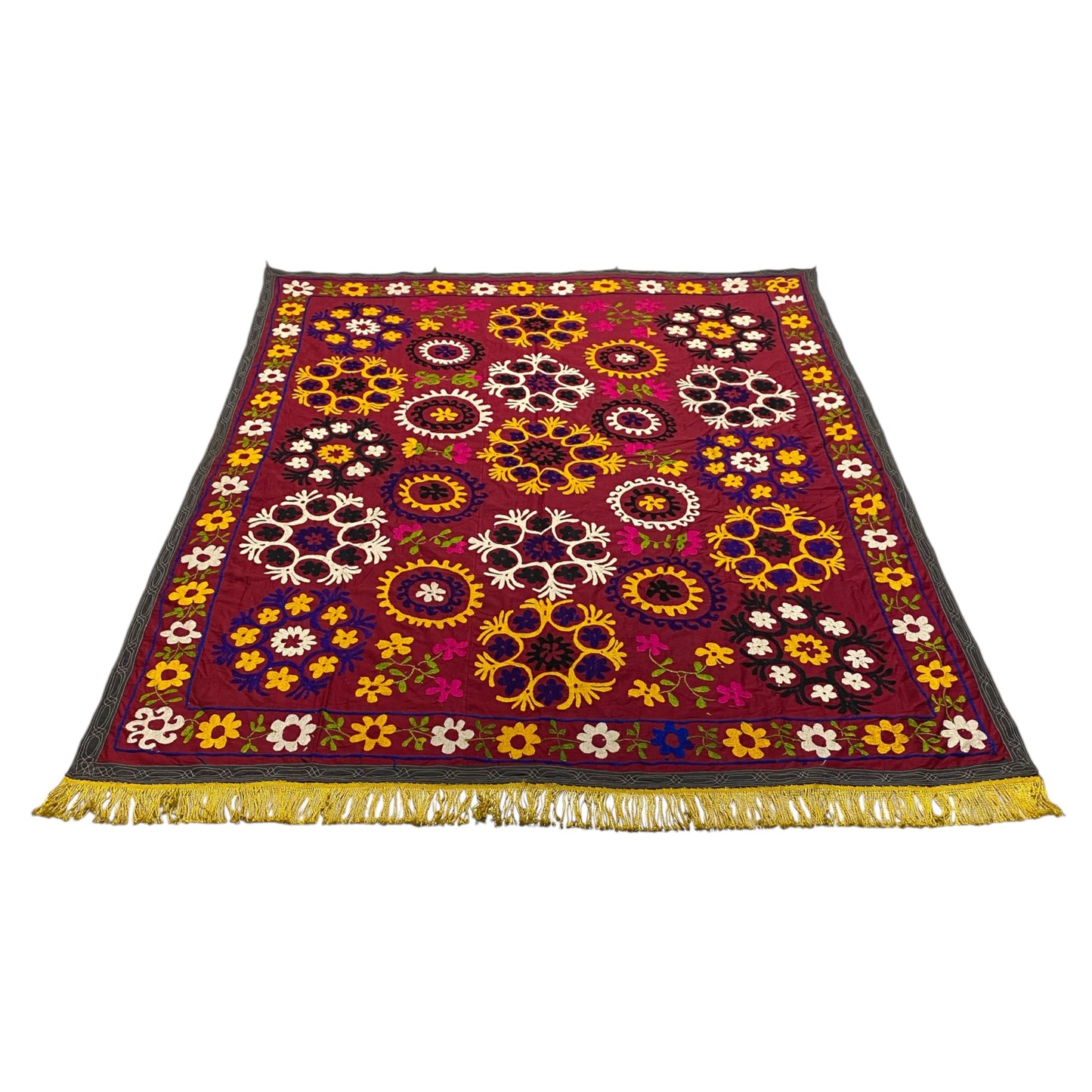 Vintage Suzani Wall Hanging / Throw / Blanket - Kilim Art Gallery