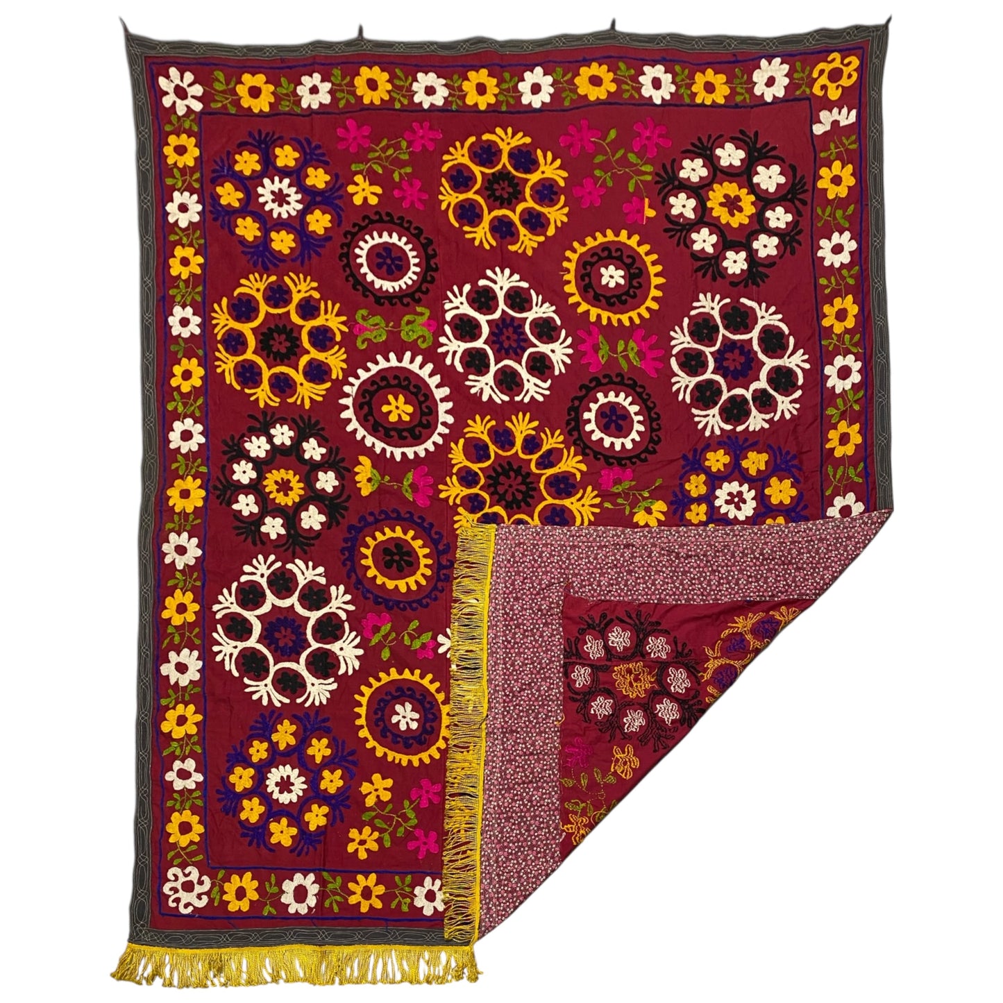 Vintage Suzani Wall Hanging / Throw / Blanket - Kilim Art Gallery