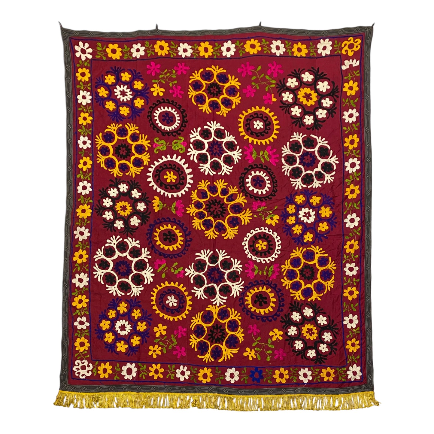 Vintage Suzani Wall Hanging / Throw / Blanket - Kilim Art Gallery