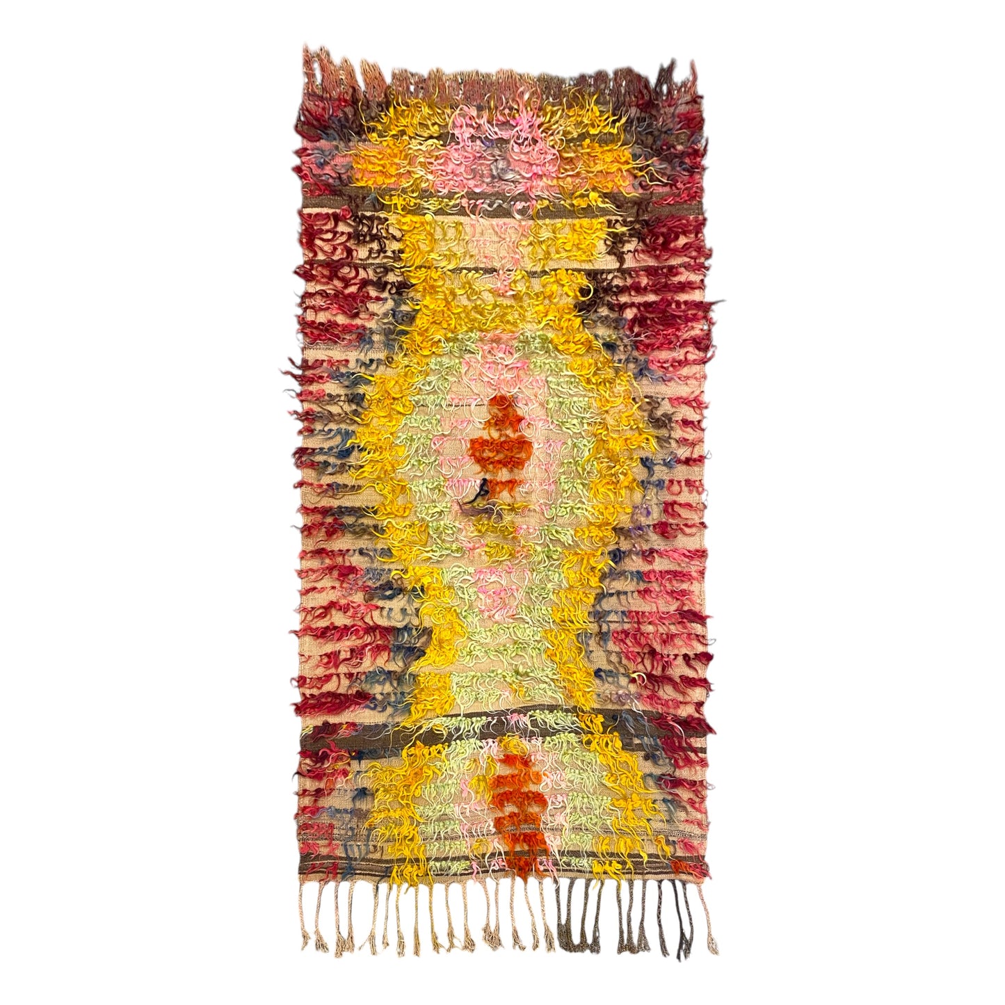 Vintage Tüllü Angora Mohair Filikli Rug