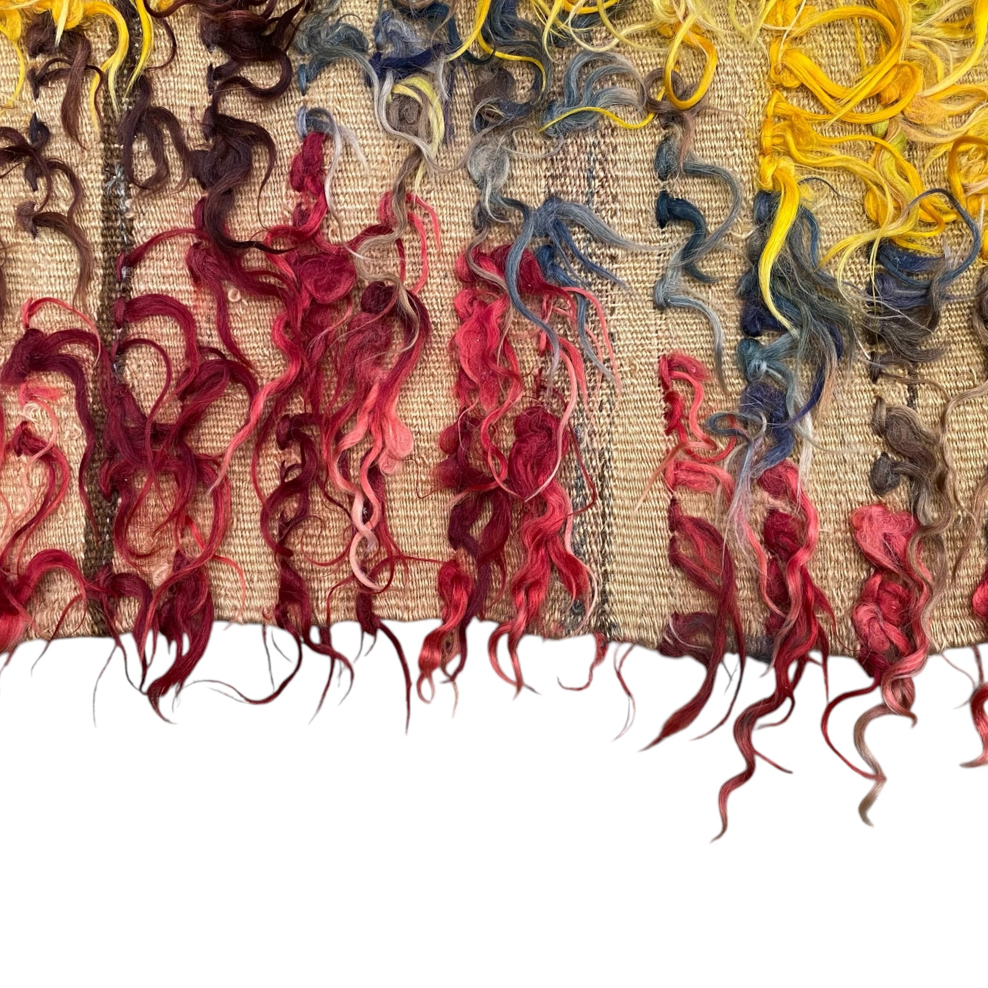 Vintage Tüllü Angora Mohair Filikli Rug