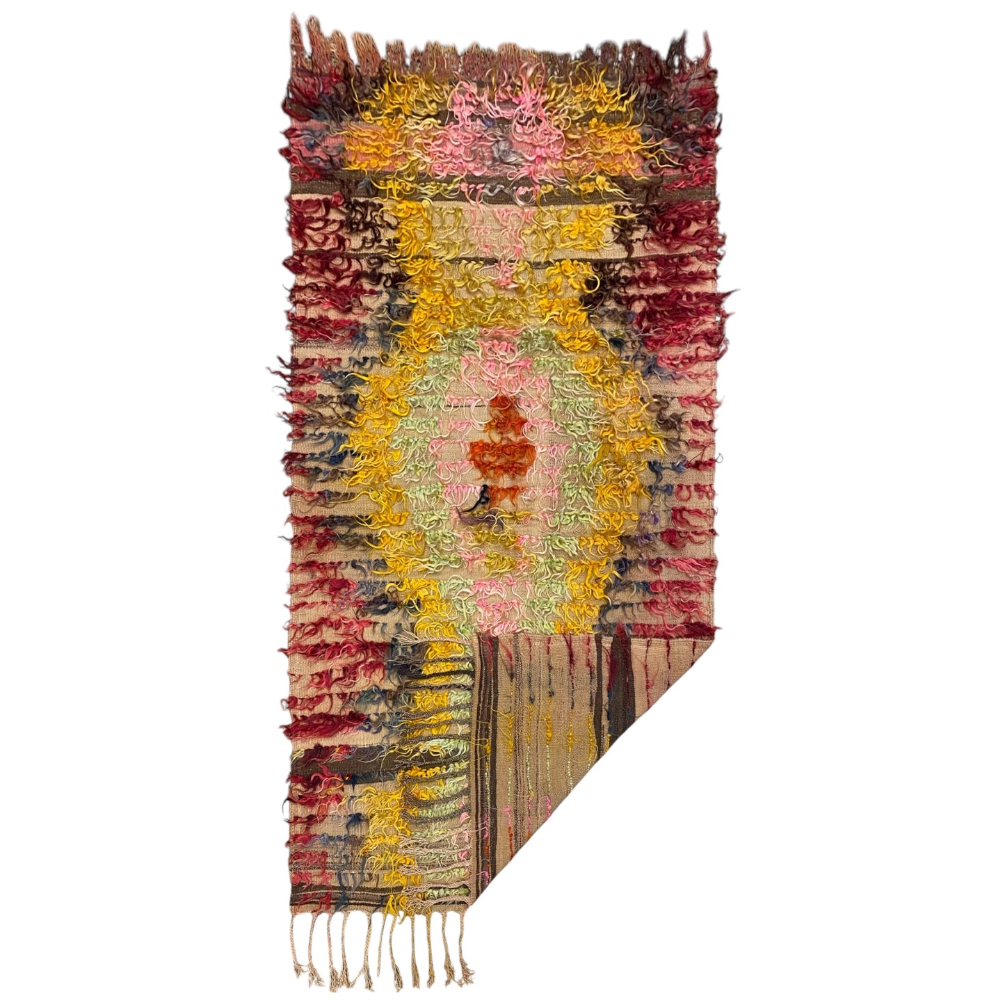 Vintage Tüllü Angora Mohair Filikli Rug