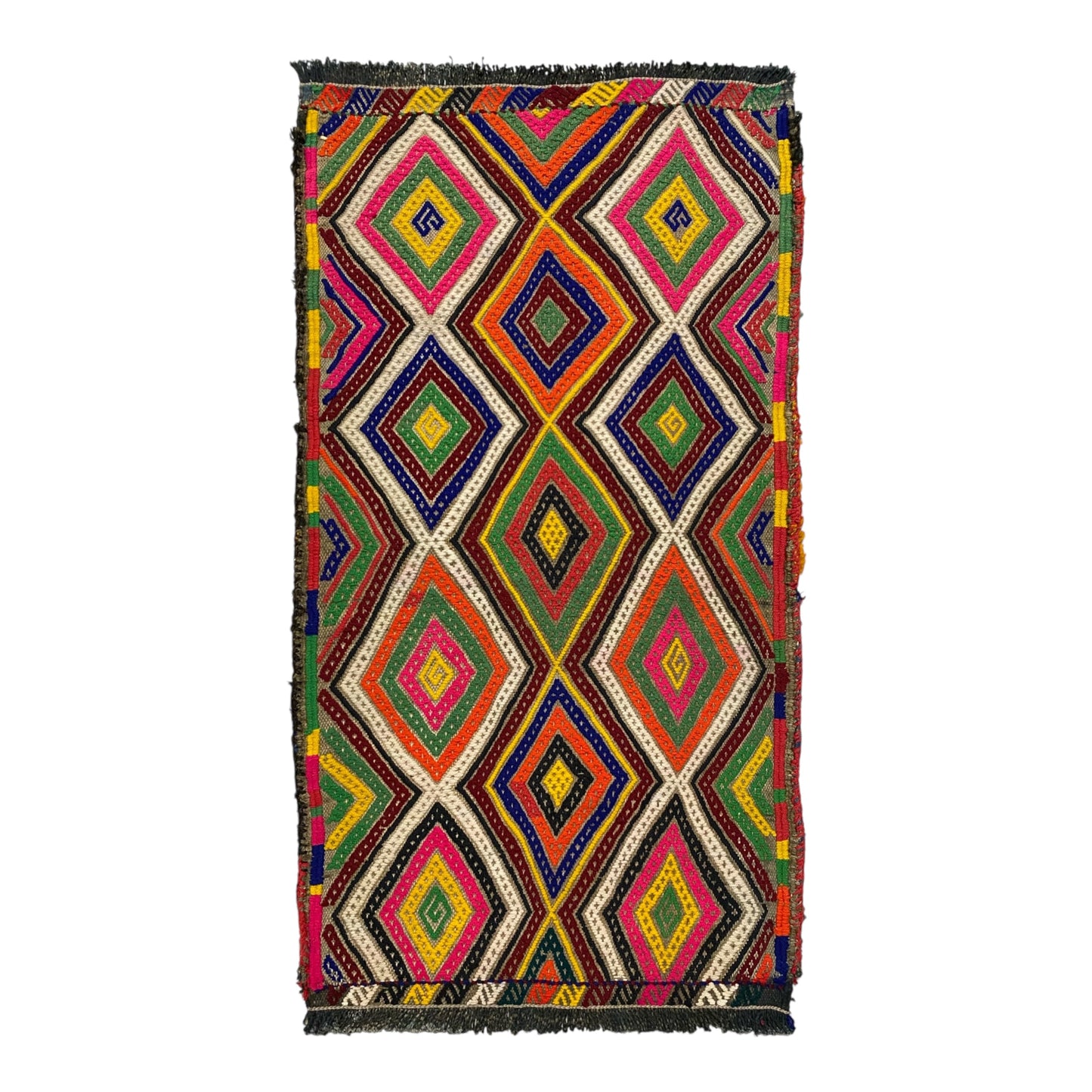 Vintage Turkish Cicim Yastik Kilim - Kilim Art Gallery