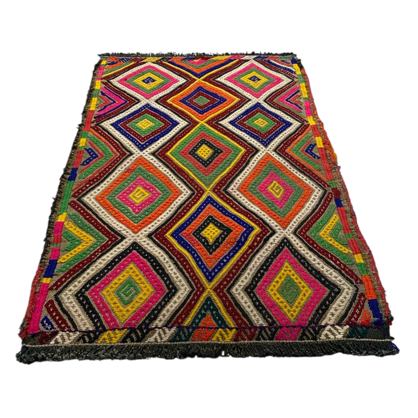 Vintage Turkish Cicim Yastik Kilim - Kilim Art Gallery