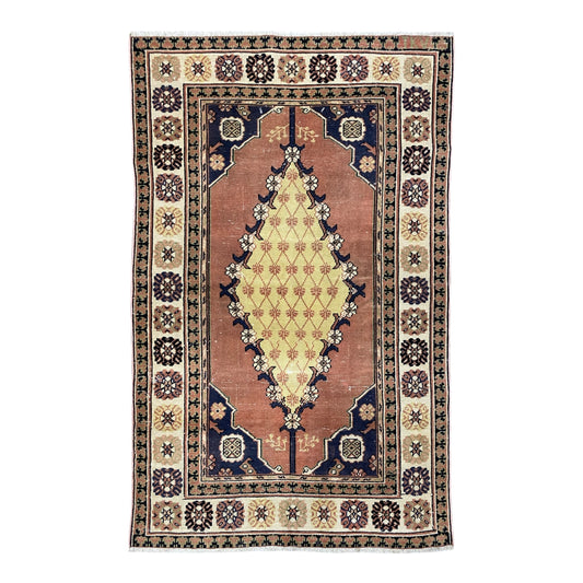 Vintage Turkish Dazkiri Oushak Rug