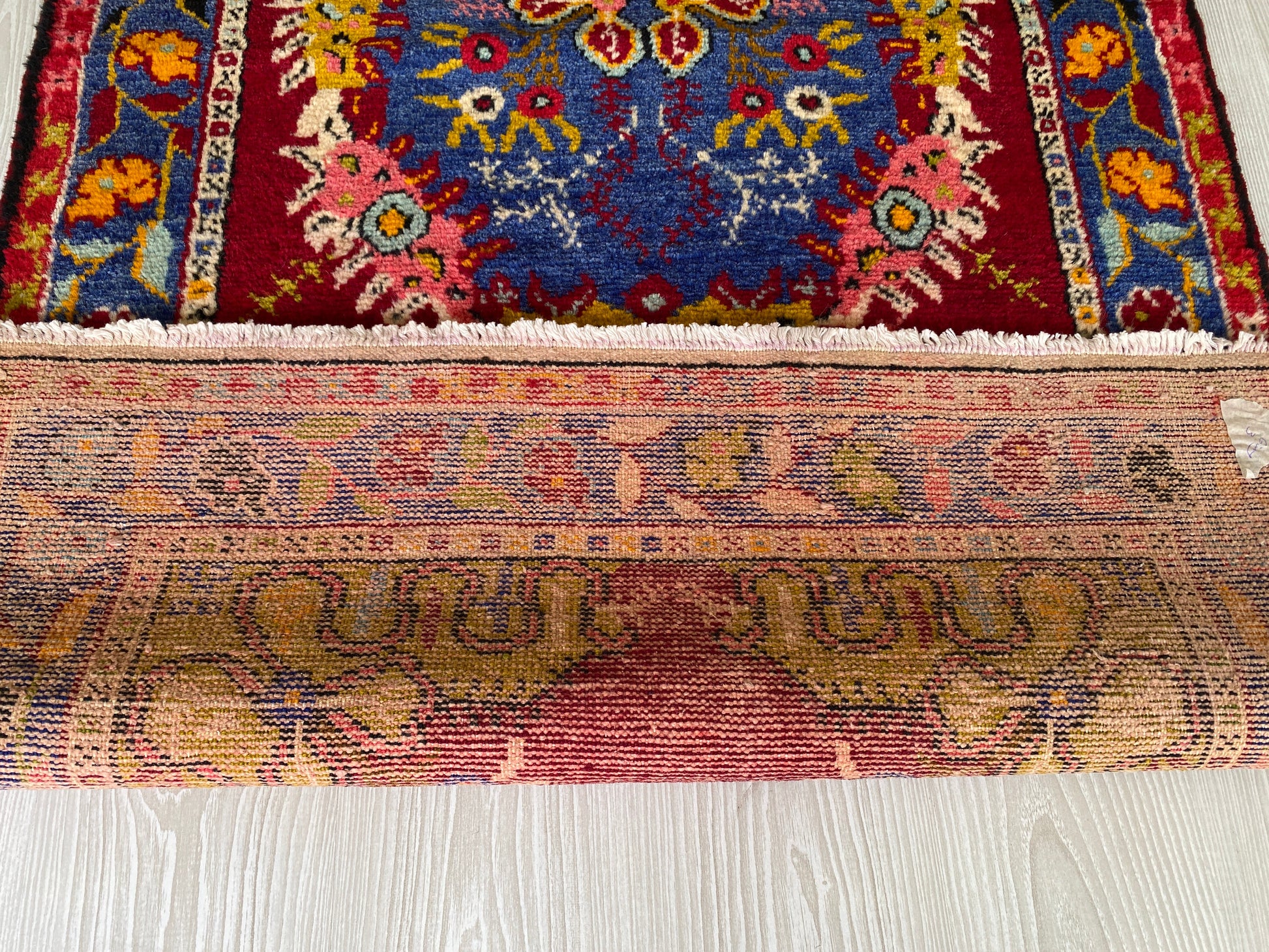 Vintage Turkish Fethiye Kaya Rug - Megri Kayakoy Carpet - Makri Kaya Carpet - Kilim Art Gallery