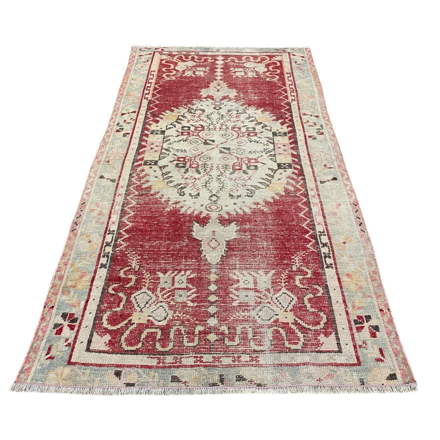 Vintage Turkish Güney Guney Carpet Rug