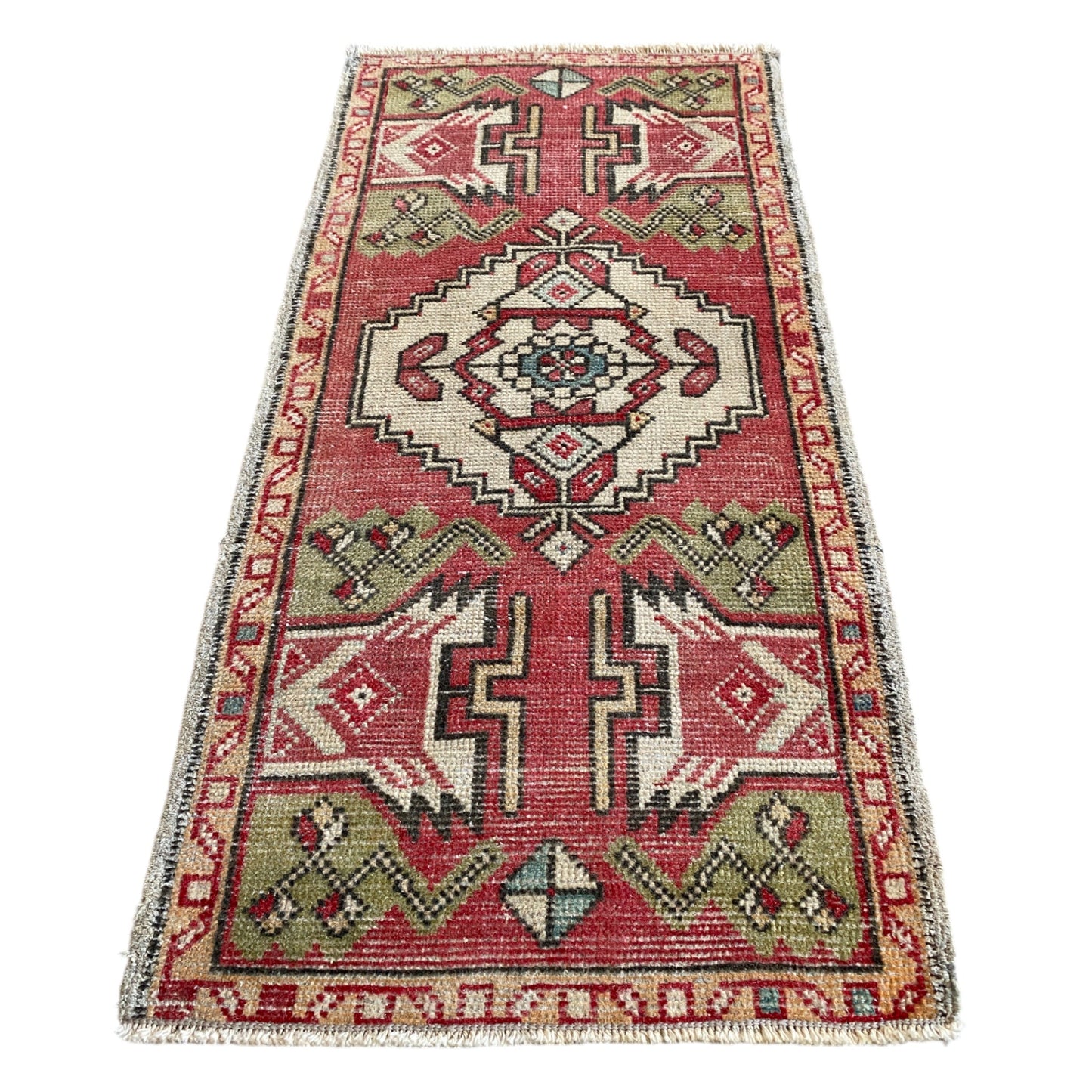 Vintage Turkish Oushak Carpet Doormat - Kilim Art Gallery