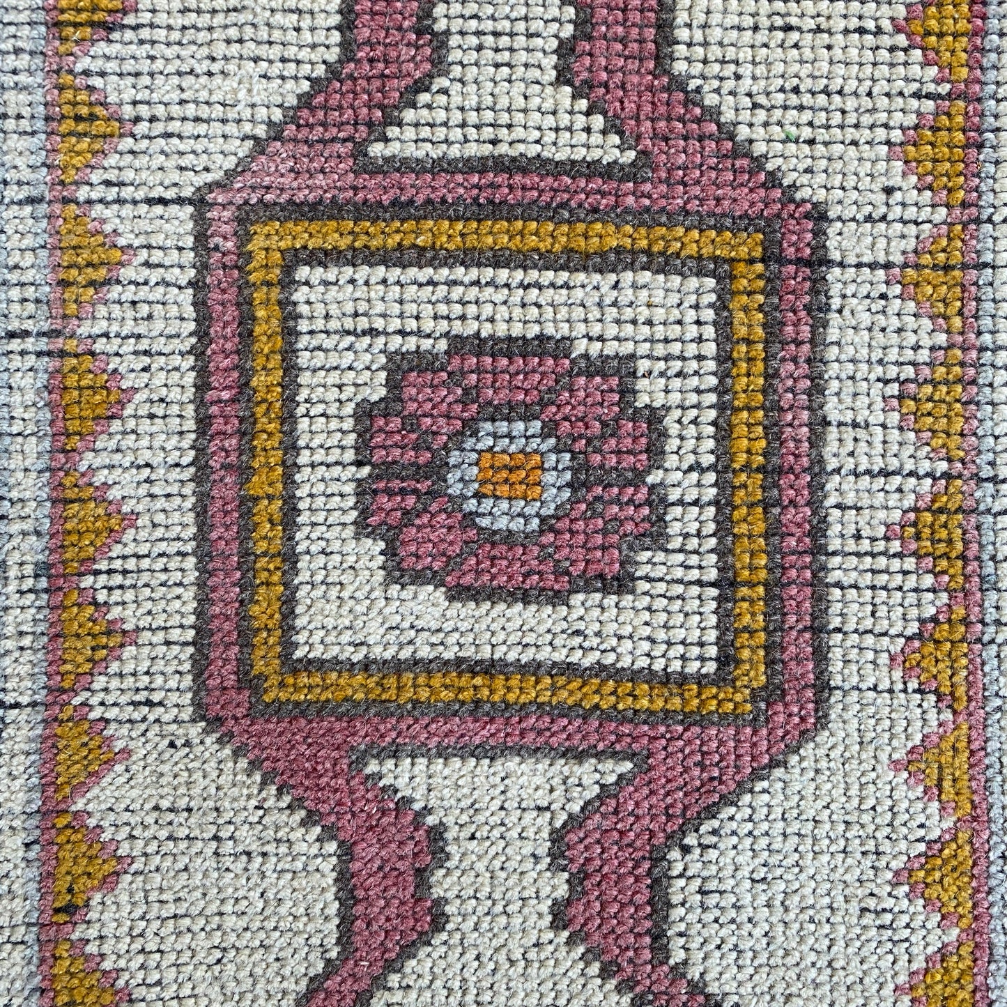 Vintage Turkish Oushak Rug Bath Mat - Kilim Art Gallery