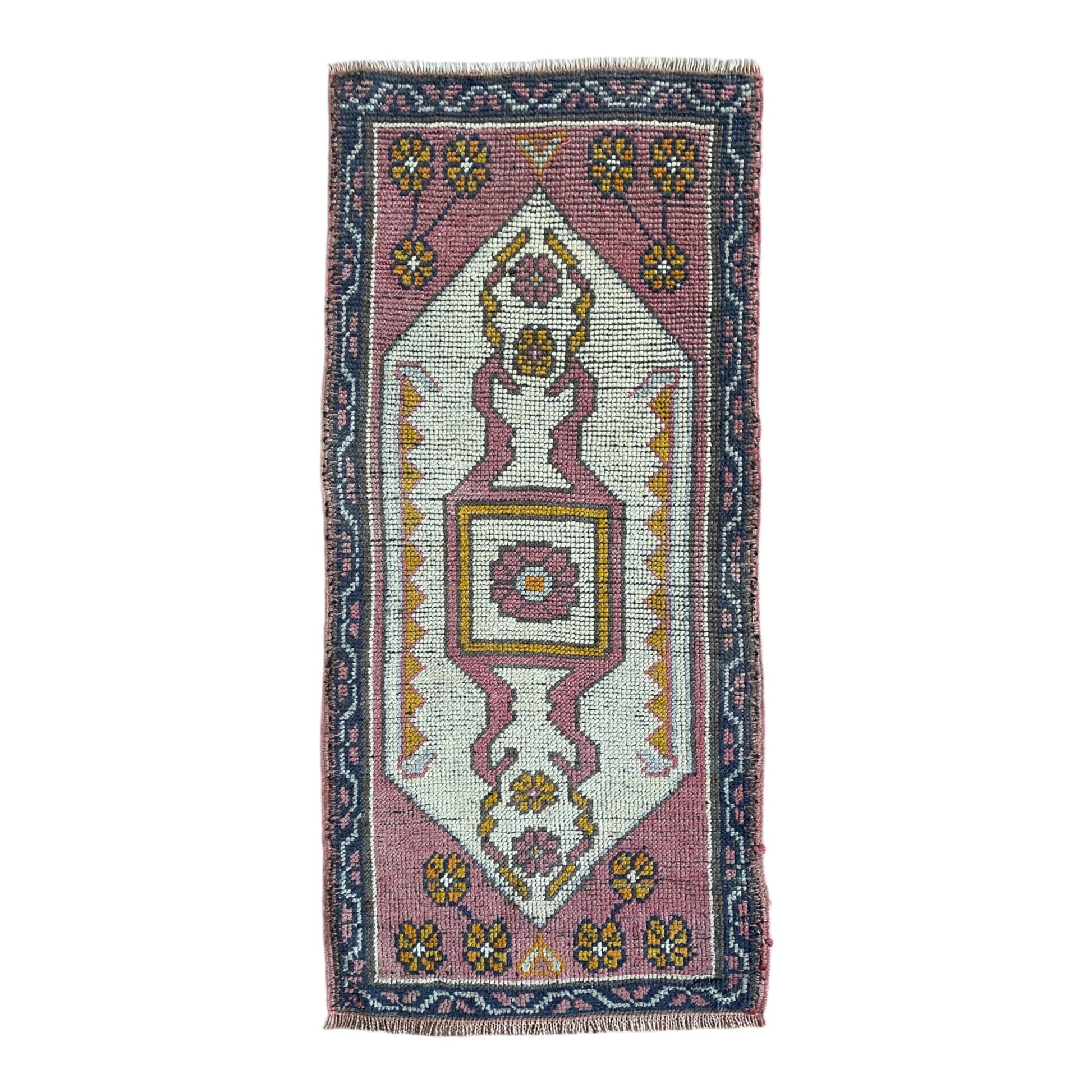 Vintage Turkish Oushak Rug Bath Mat - Kilim Art Gallery