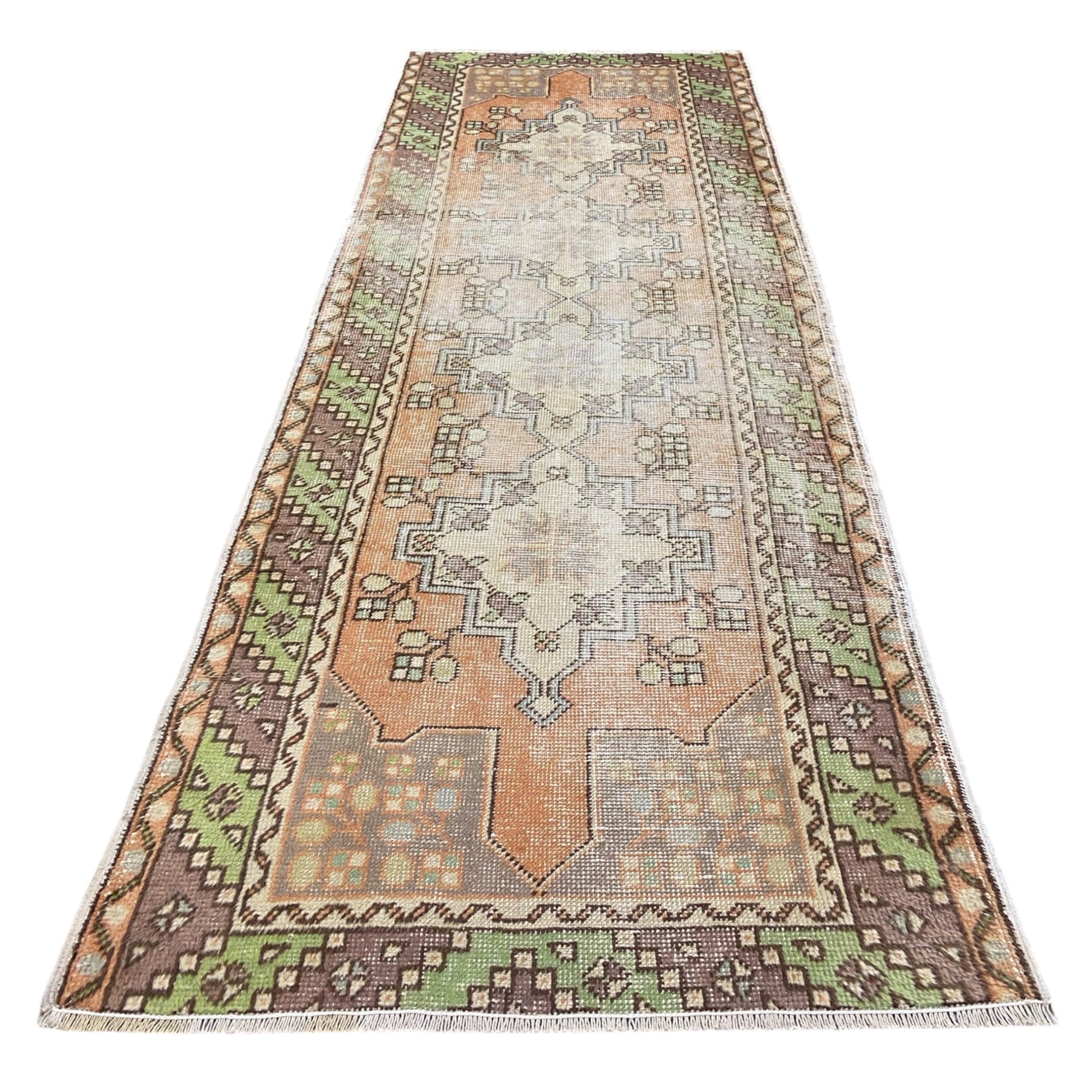 Vintage Turkish Oushak Runner Rug