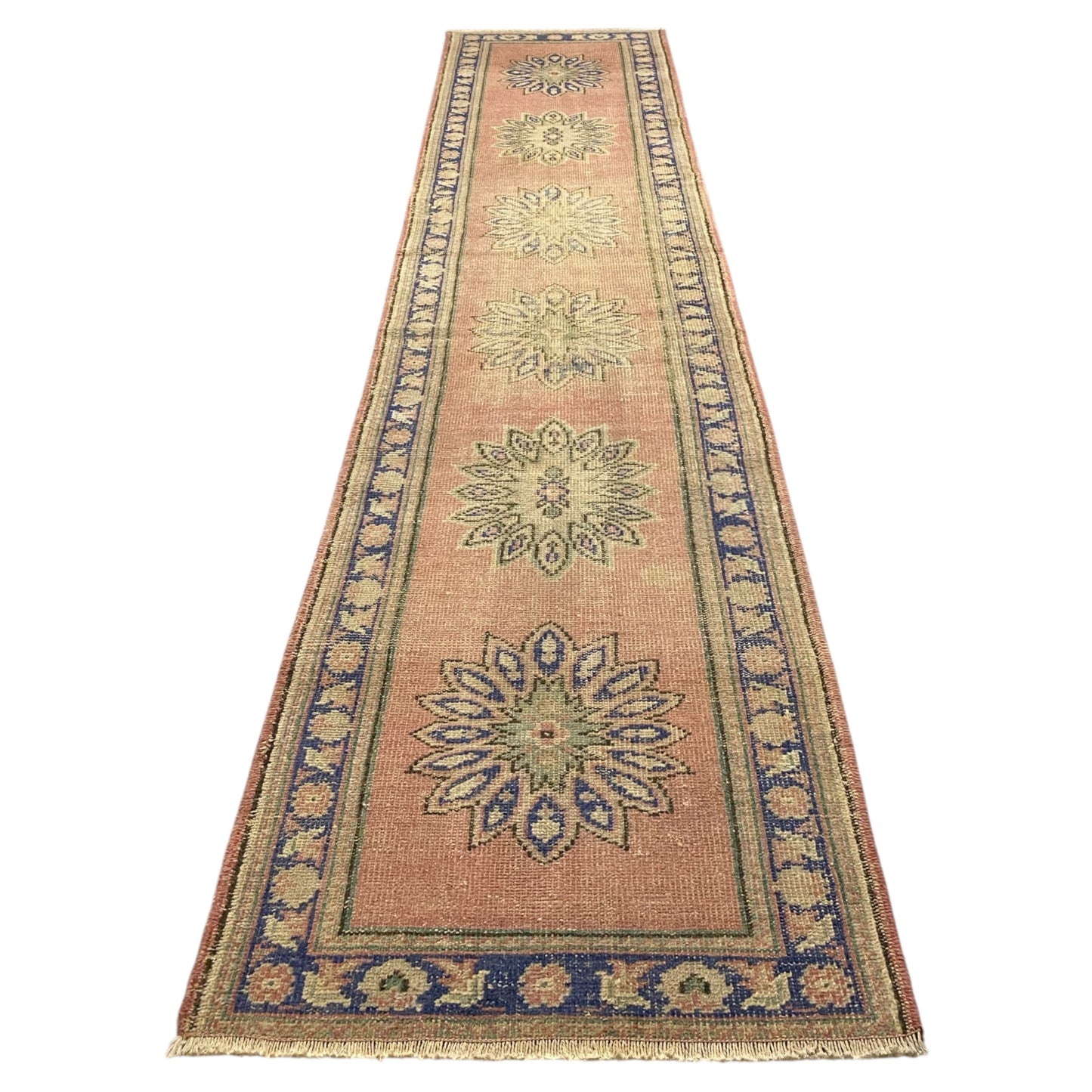 Vintage Turkish Oushak Runner Rug - Kilim Art Gallery
