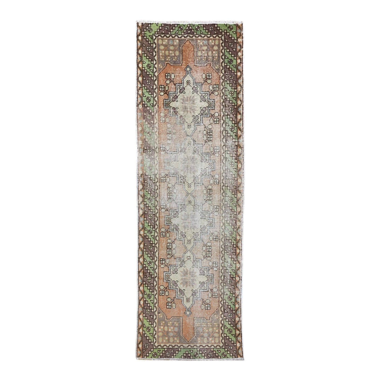 Vintage Turkish Oushak Runner Rug - Kilim Art Gallery