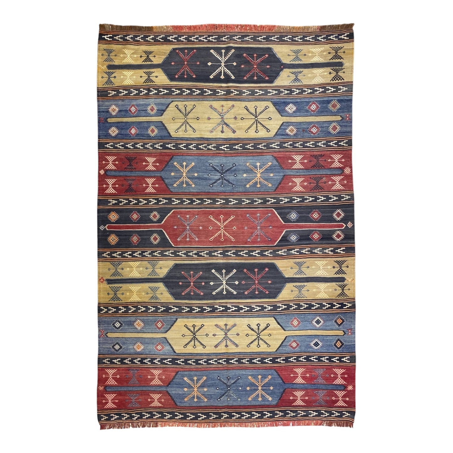 Vintage Turkish Sivas Kilim Area Rug - Kilim Art Gallery