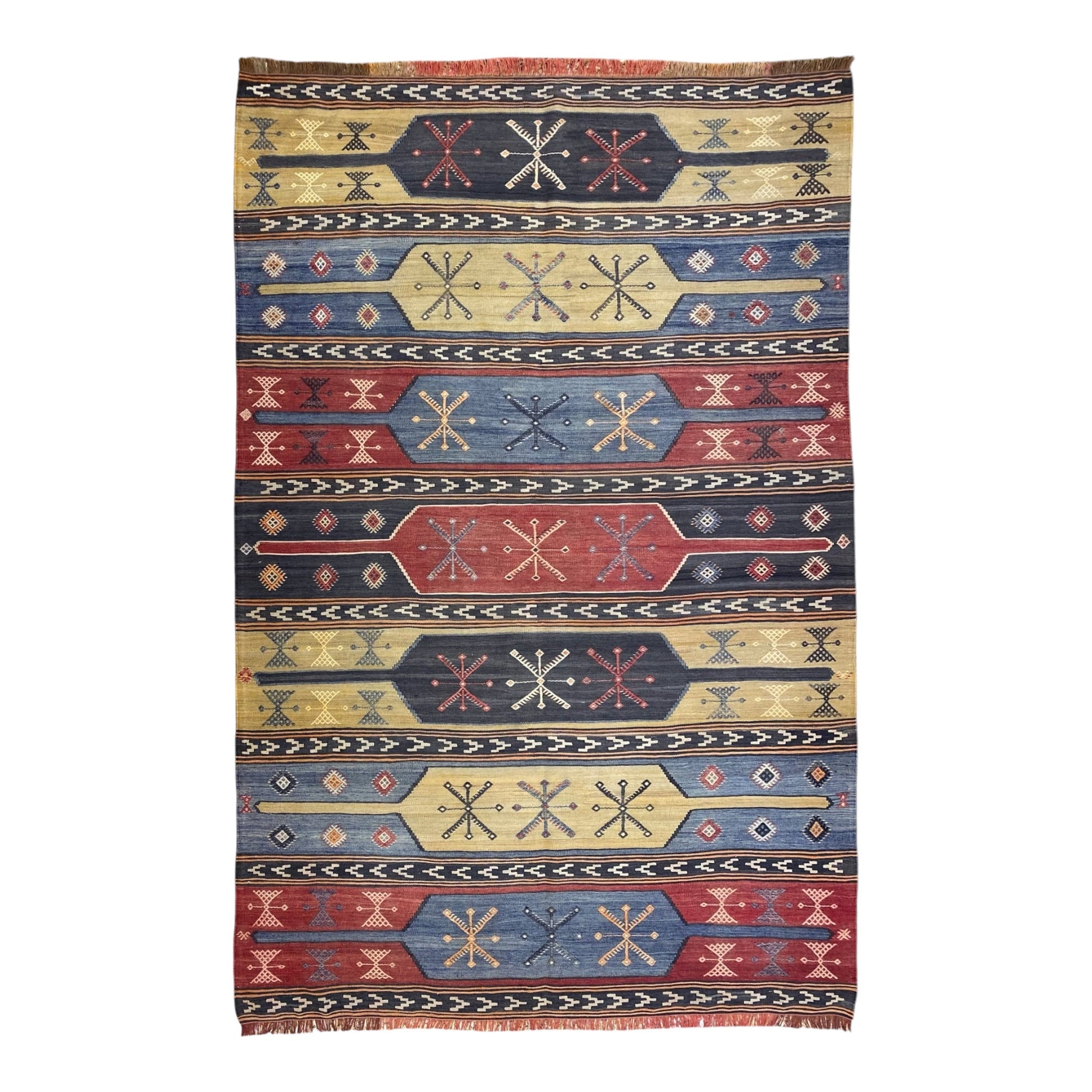 Vintage Turkish Sivas Kilim Area Rug - Kilim Art Gallery