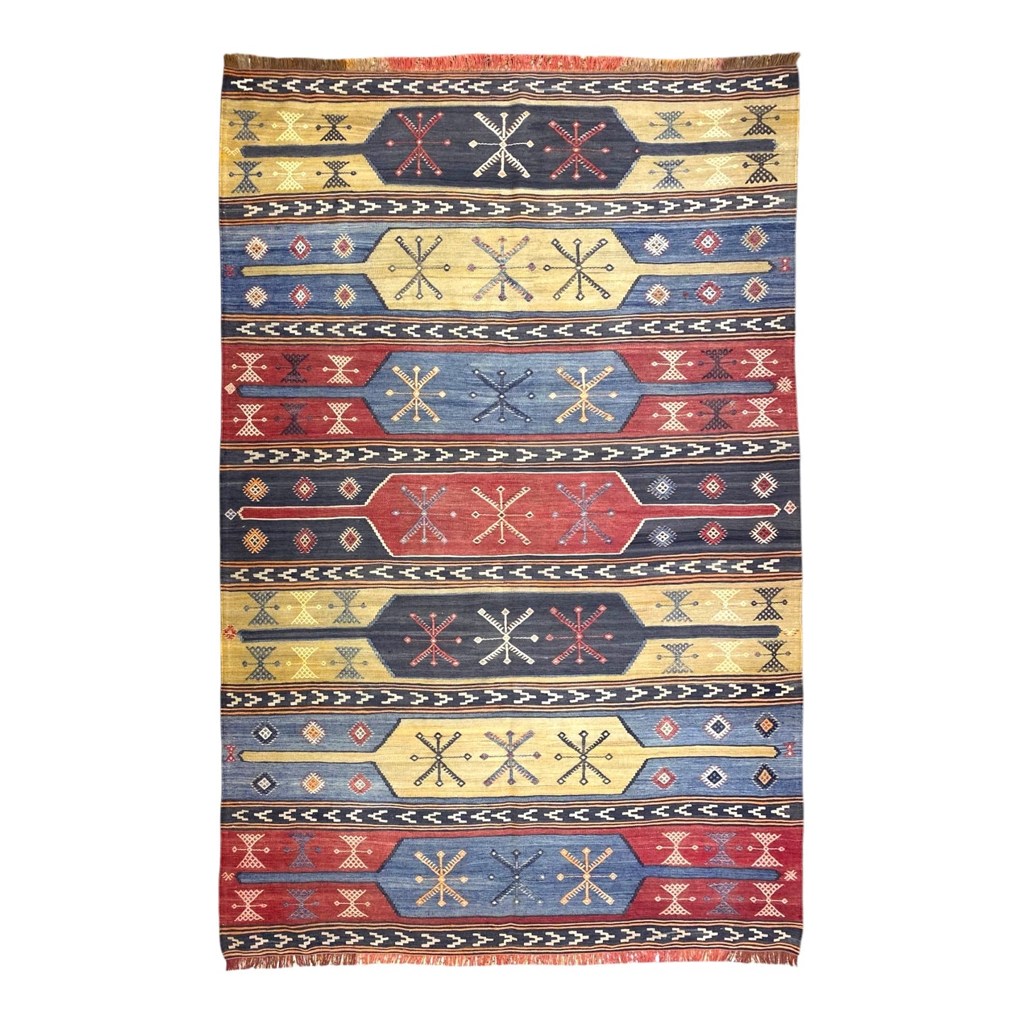 Vintage Turkish Sivas Kilim Area Rug - Kilim Art Gallery