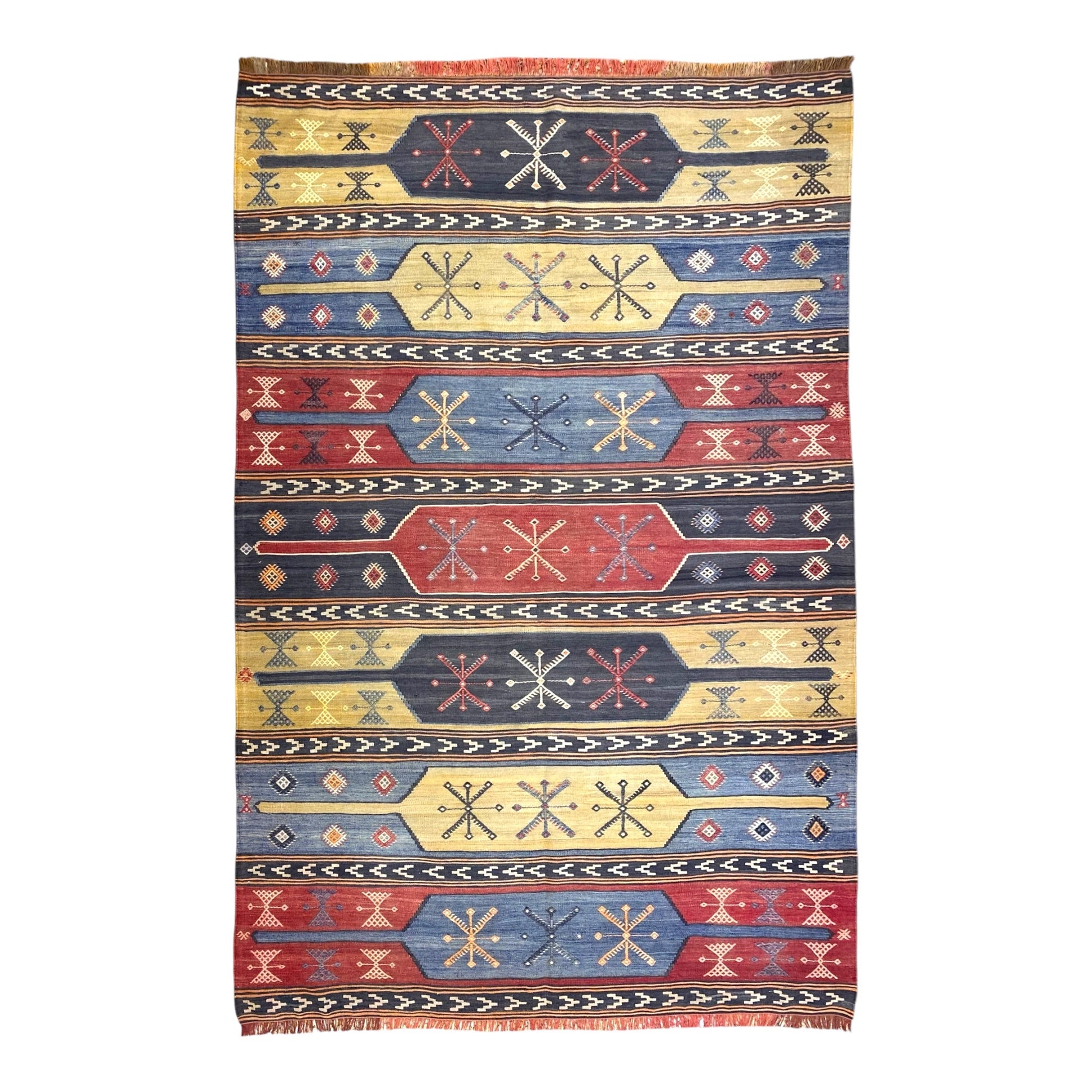 Vintage Turkish Sivas Kilim Area Rug - Kilim Art Gallery