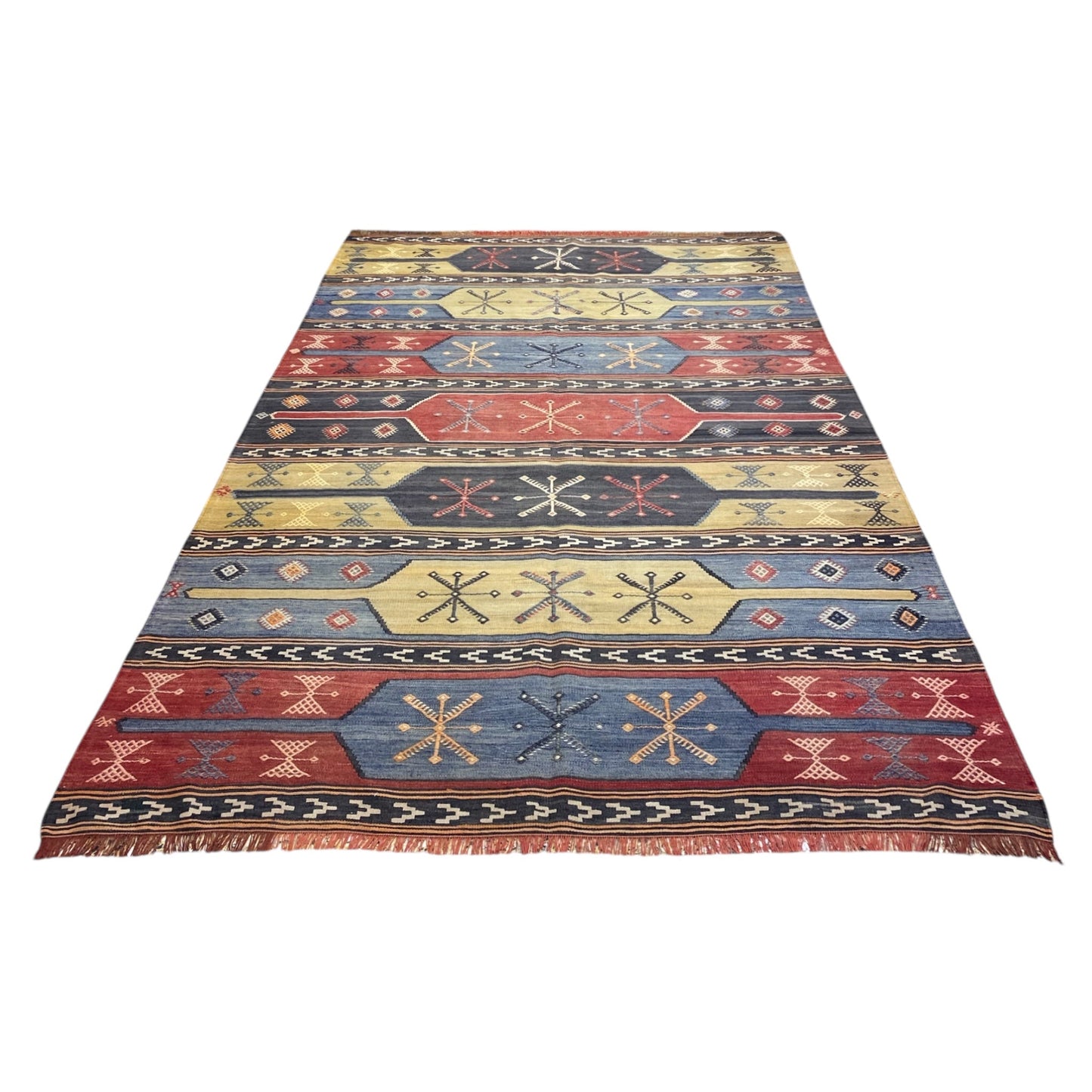 Vintage Turkish Sivas Kilim Area Rug - Kilim Art Gallery