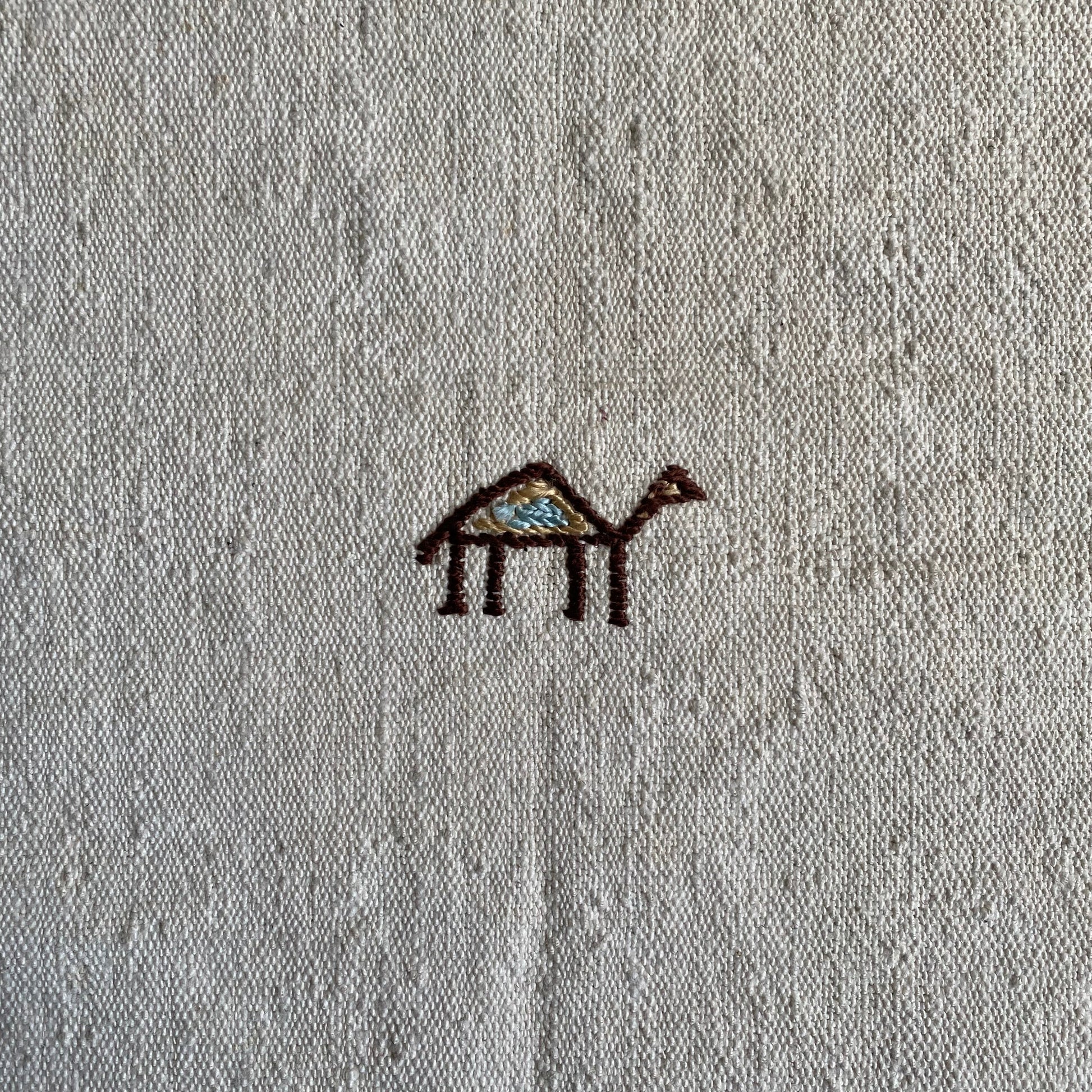 White Minimalist Kilim Rug Sofra - Kilim Art Gallery