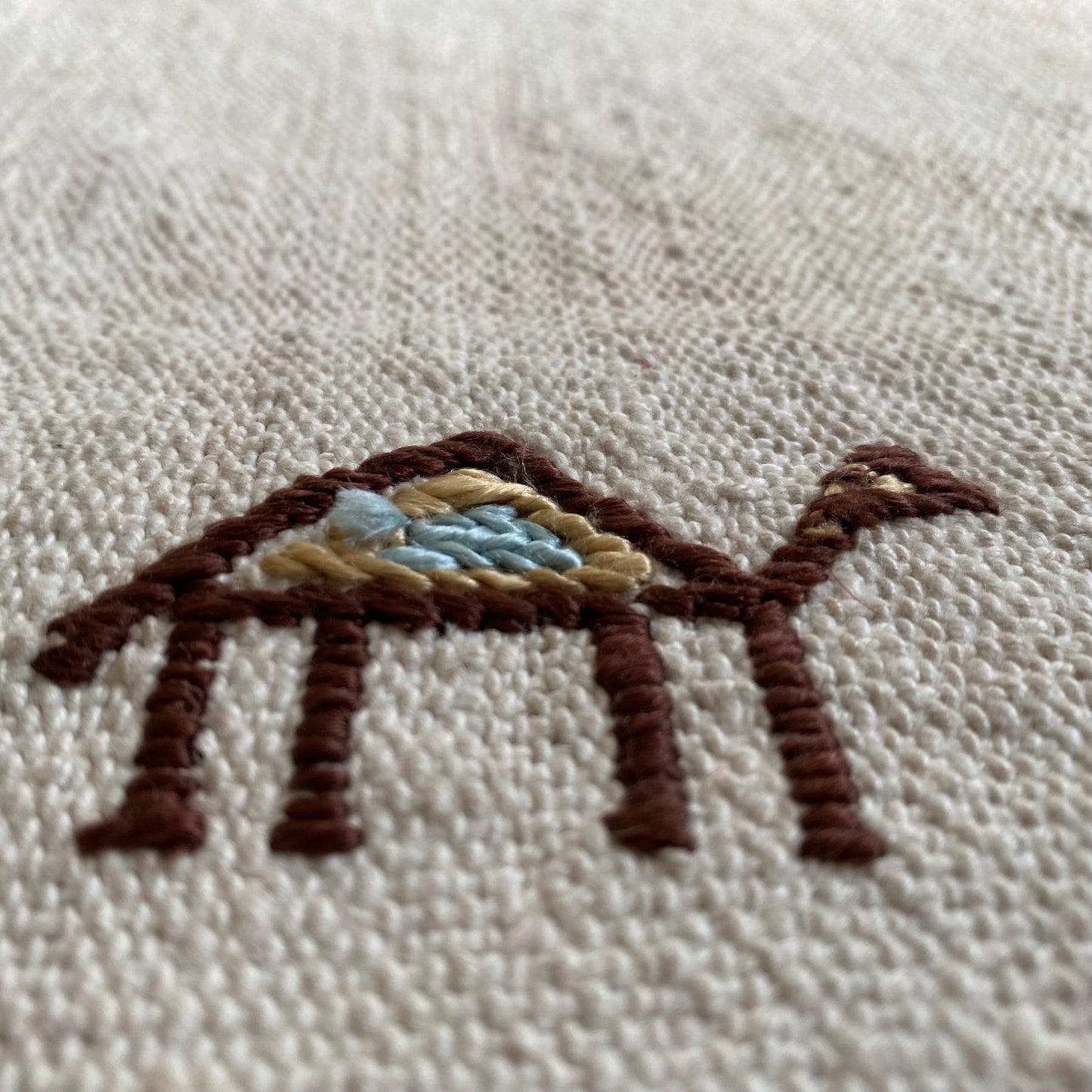 White Minimalist Kilim Rug Sofra - Kilim Art Gallery