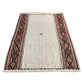 White Minimalist Kilim Rug Sofra - Kilim Art Gallery