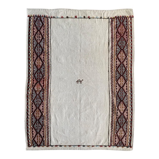 White Minimalist Kilim Rug Sofra